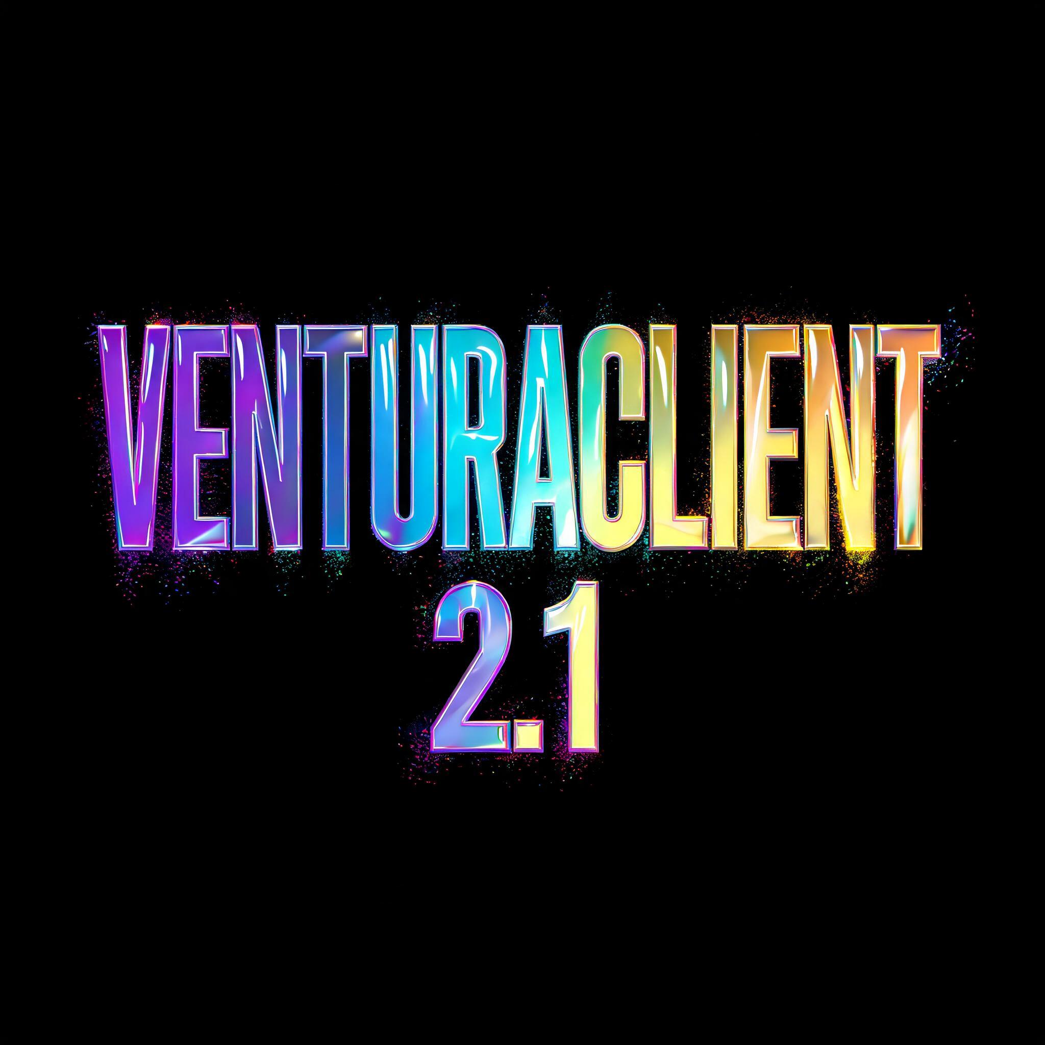 "VENTURACLIENT 2.1" — Holographic | AI Text Effect Generator