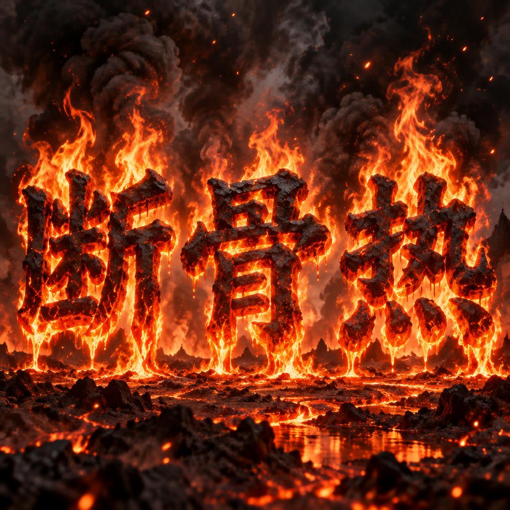 "断骨热" — Fire Smoke | AI Text Effect Generator