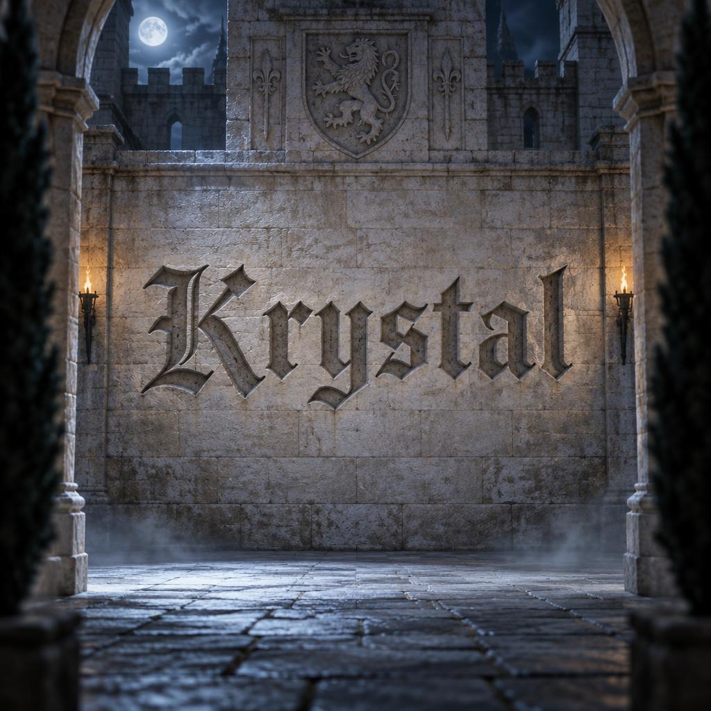 "Krystal" —  | AI Text Effect Generator