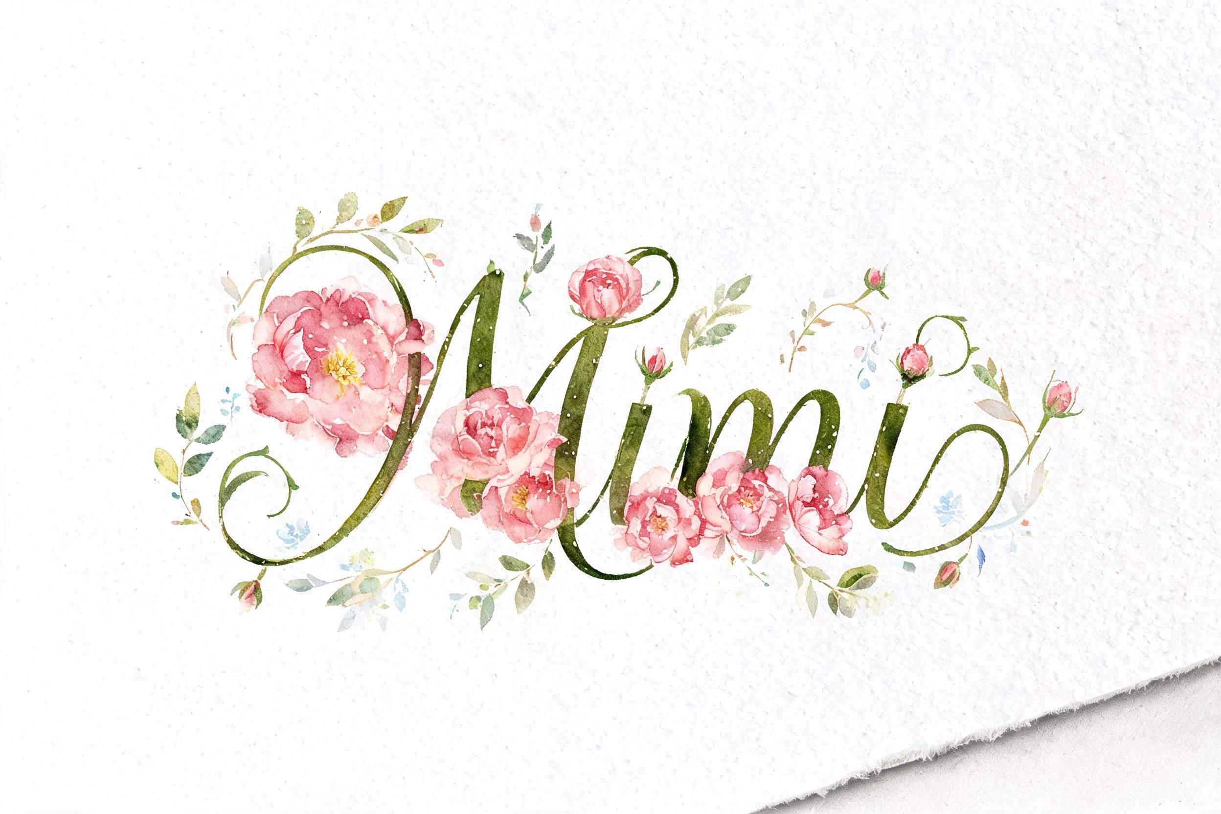 "Mimi" — Watercolor | AI Text Effect Generator