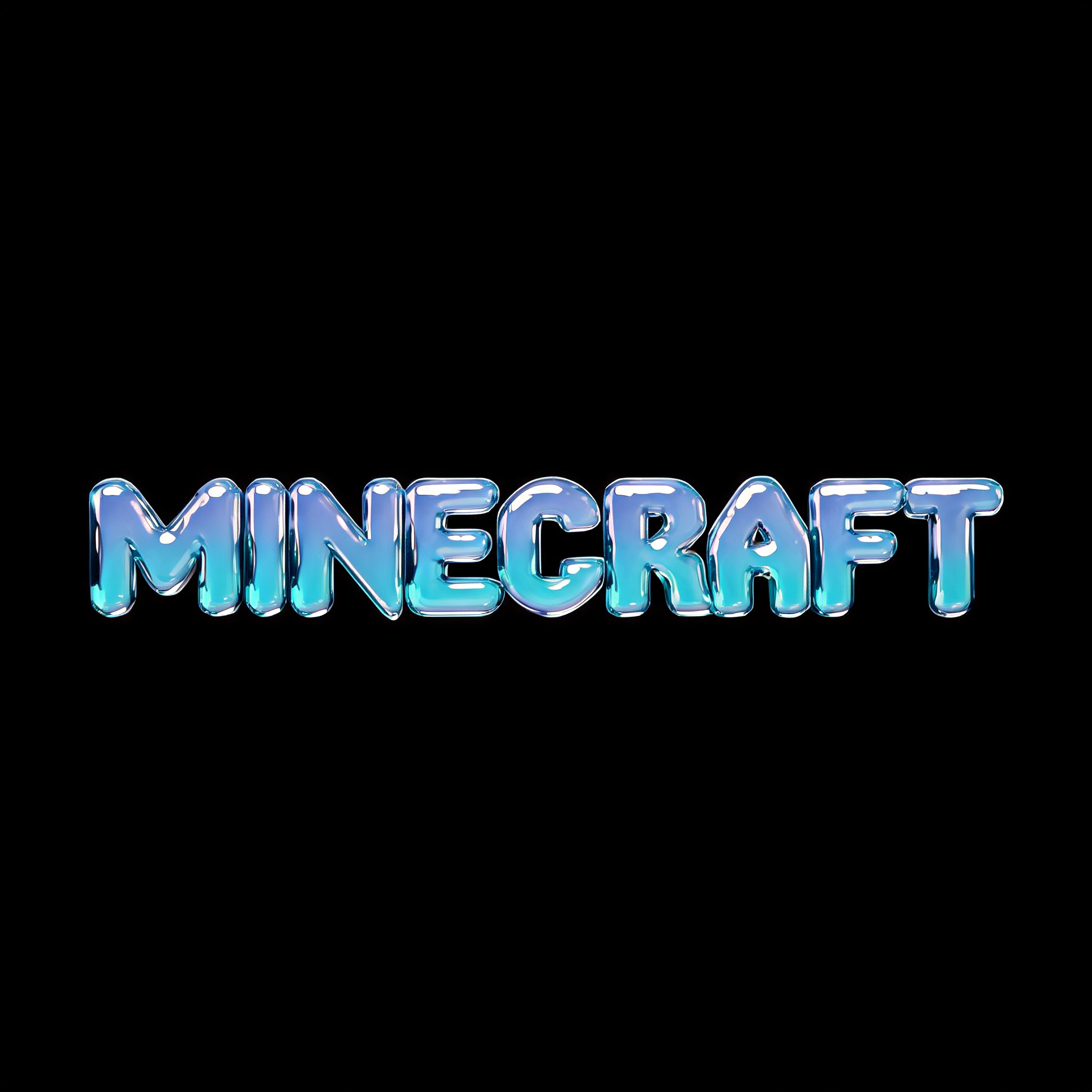 "MINECRAFT" — Glass Liquid | AI Text Effect Generator