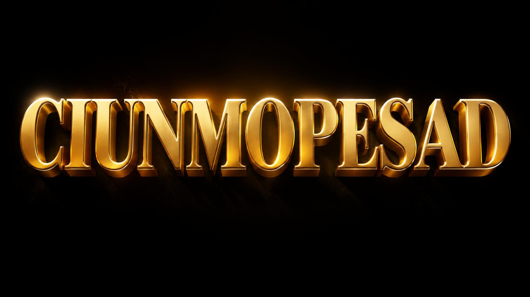 "CIUNMOPESAD" — 3d Bold Gold | AI Text Effect Generator