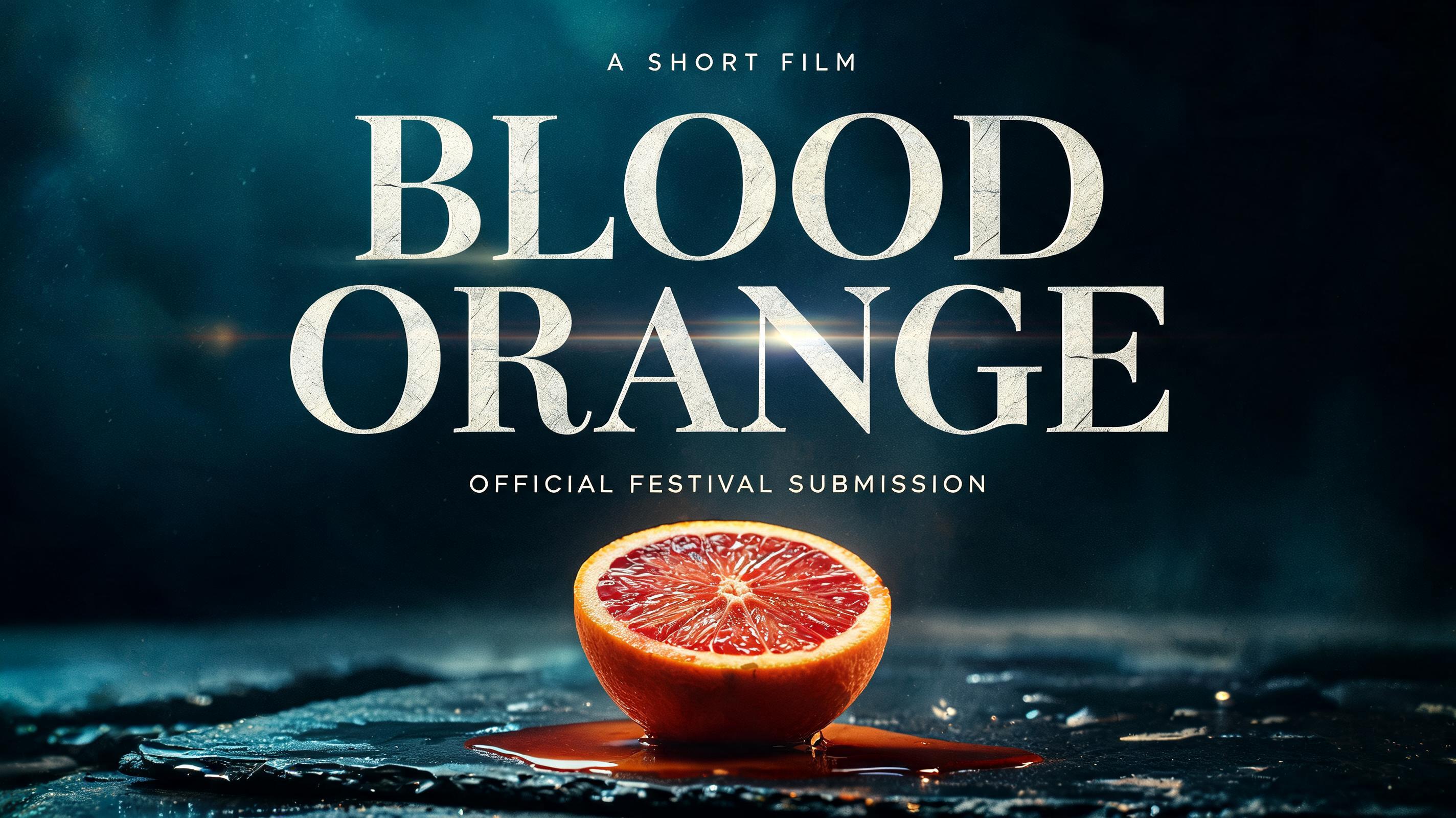 "BLOOD
ORANGE
A SHORT FILM
OFFICIAL FESTIVAL SUBMISSION
A FILM BY MIRA VALE" — Cinematic Netflix | AI Text Effect Generator