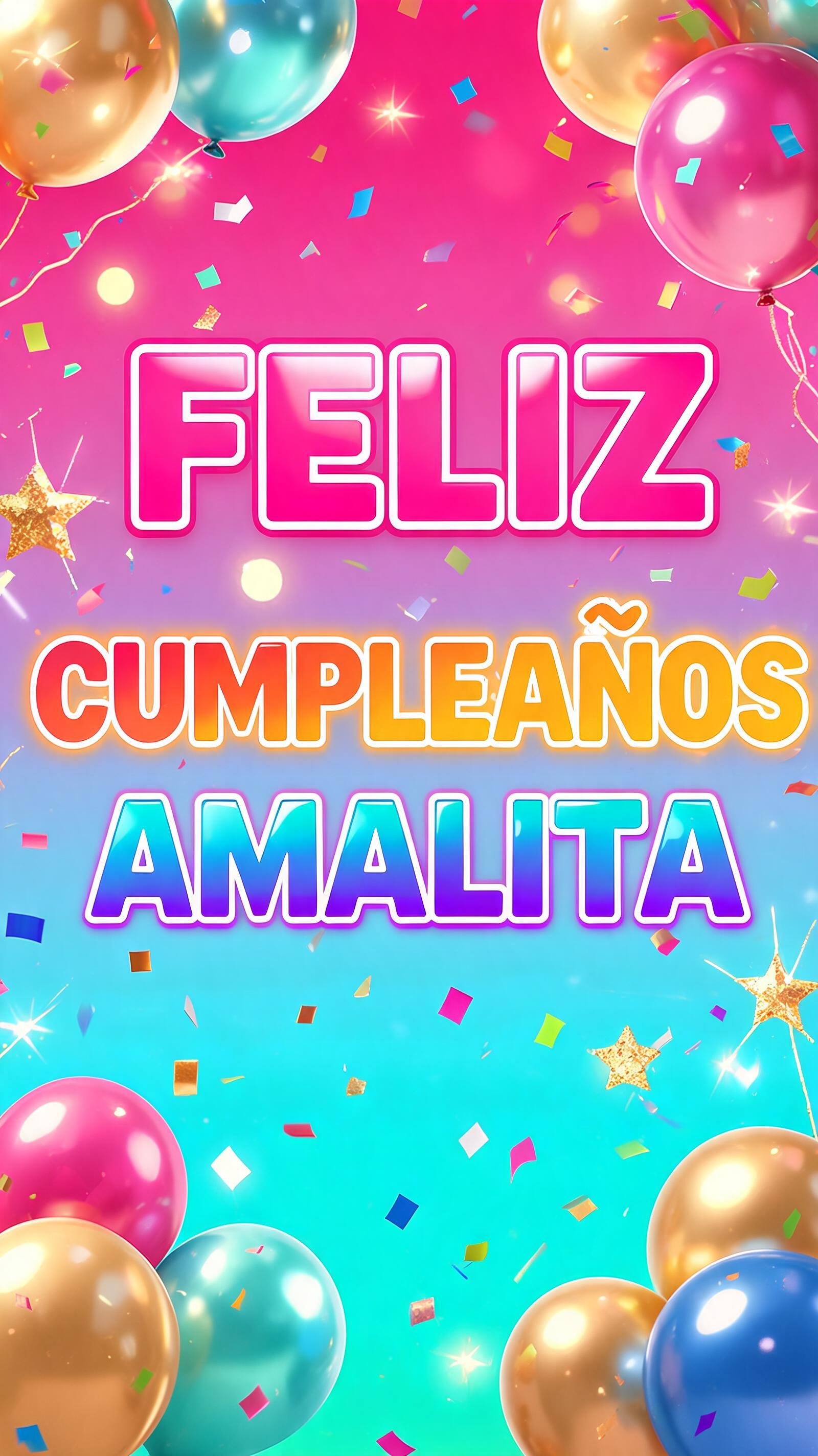 "Feliz Cumpleaños Amalita" — Birthday | AI Text Effect Generator