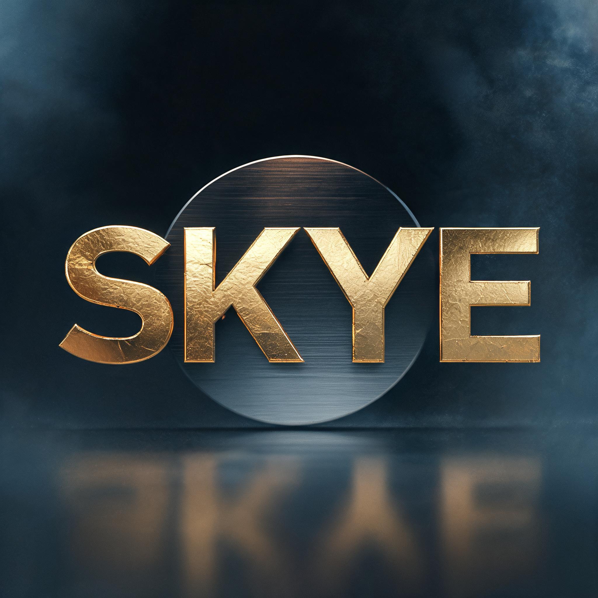 "SKYE" — Metallic | AI Text Effect Generator