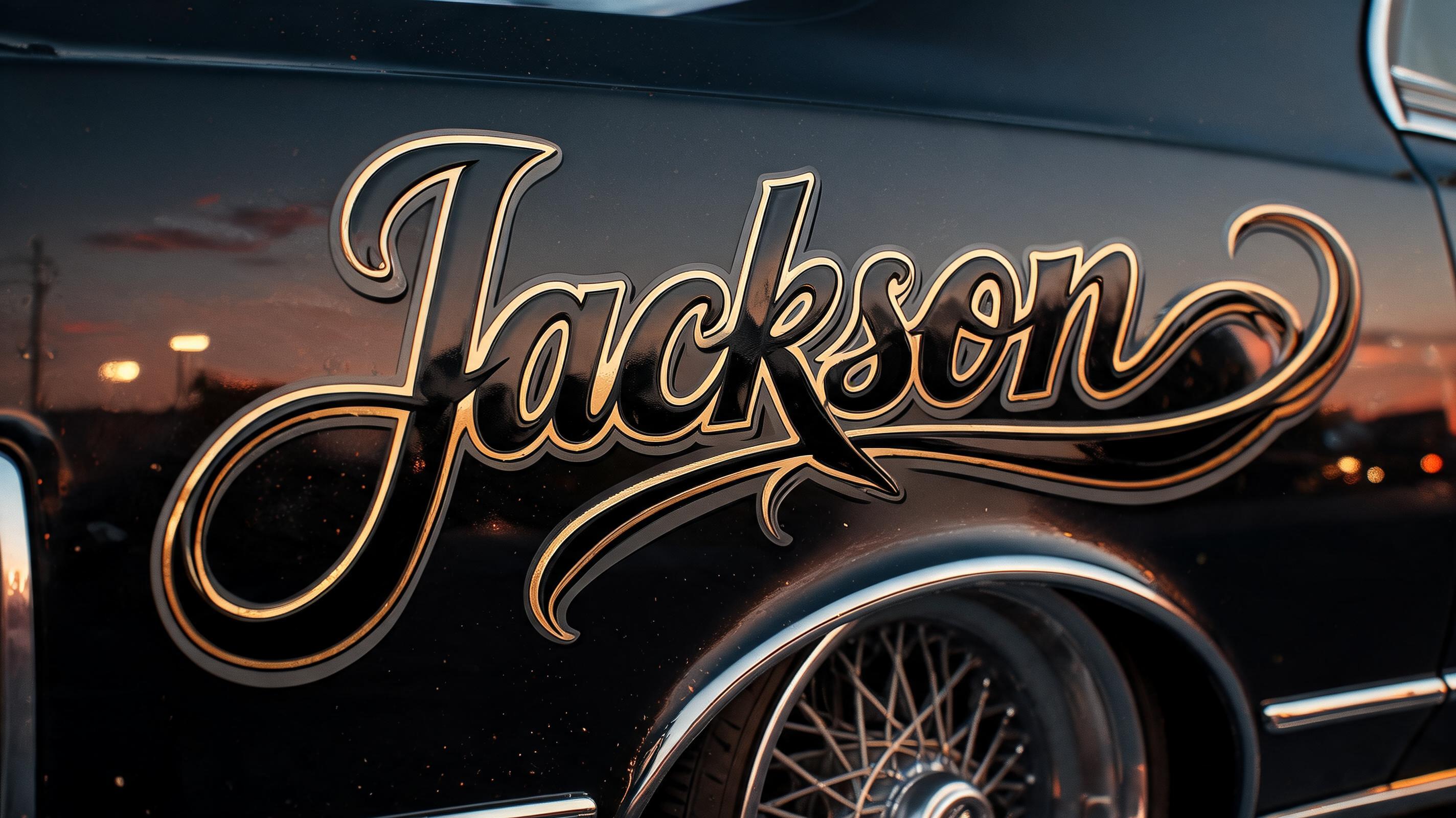 "Jackson" — Chicano text effect