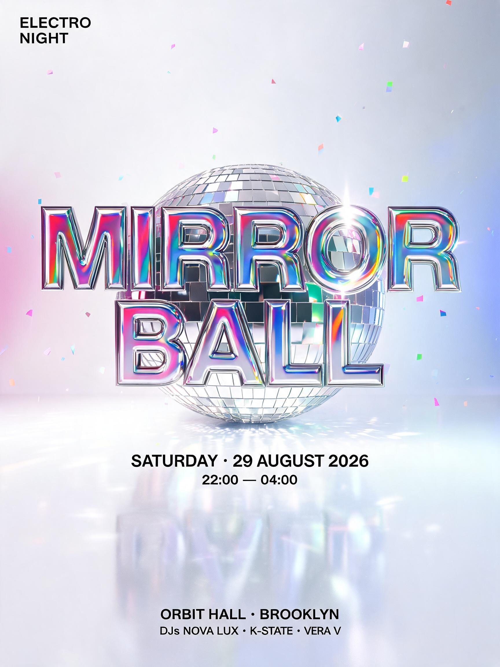 I want a chrome poster for the electro night Mirrorball