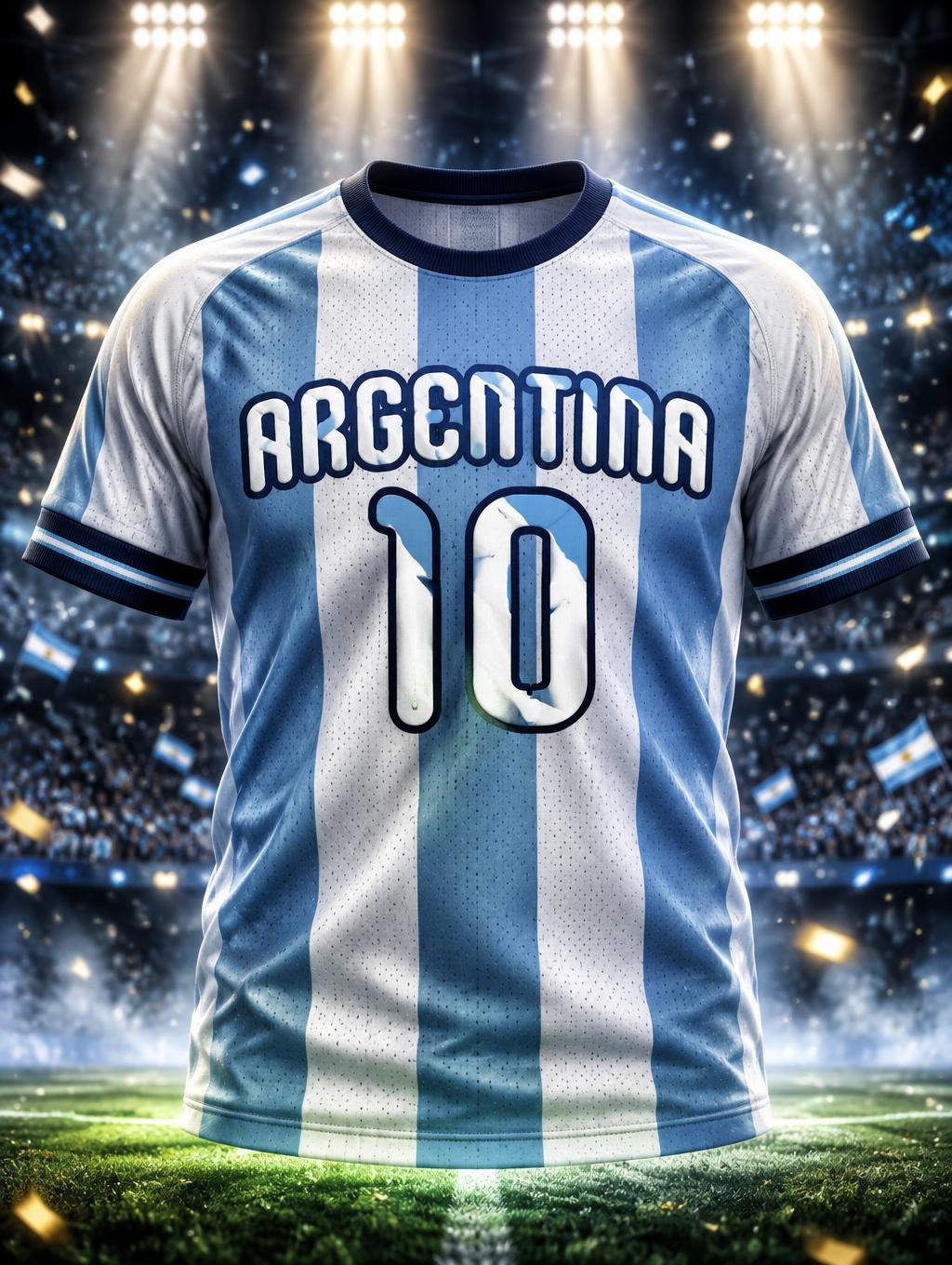 "ARGENTINA
10" — Sports Football | AI Text Effect Generator