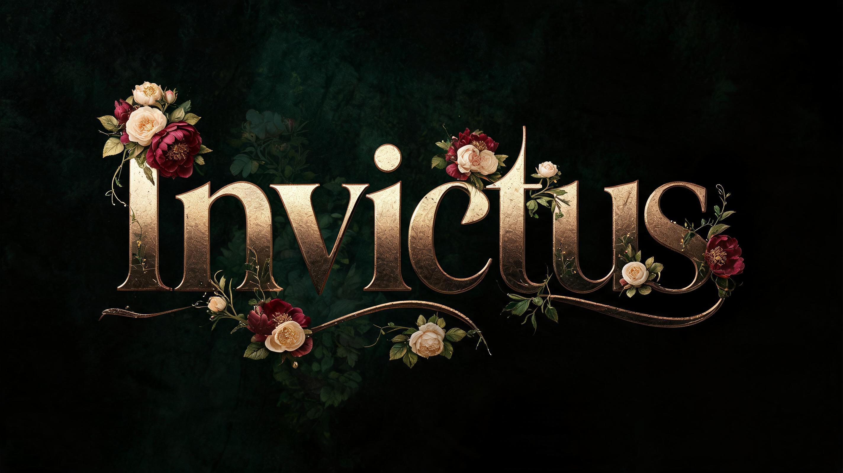 "Invictus" — Floral | AI Text Effect Generator