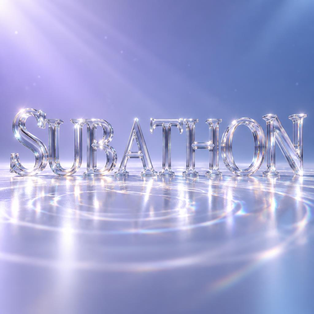 "SUBATHON" — Glass | AI Text Effect Generator