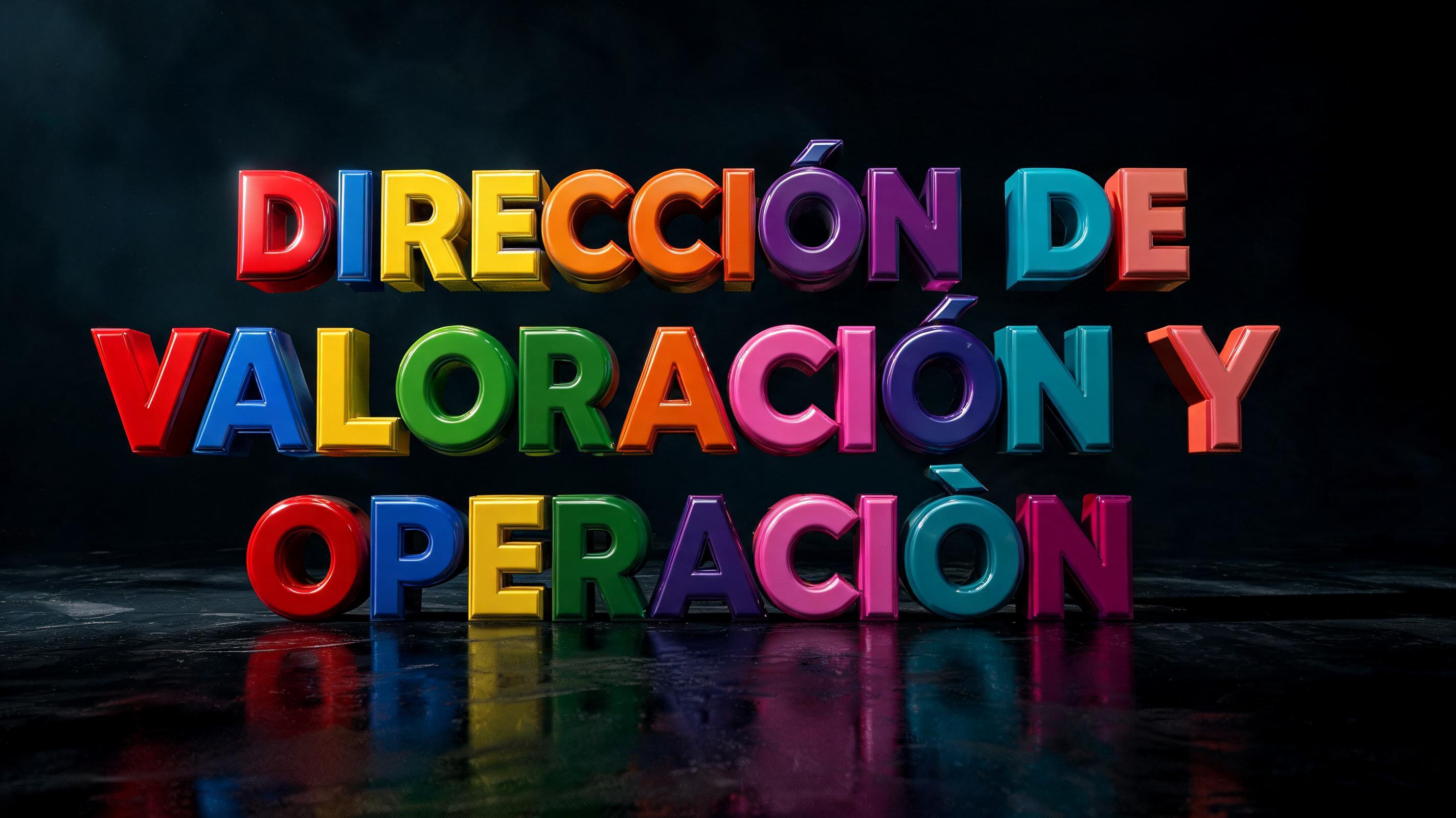 "DIRECCIÓN DE VALORACIÓN Y OPERACIÓN" — 3d Bold | AI Text Effect Generator