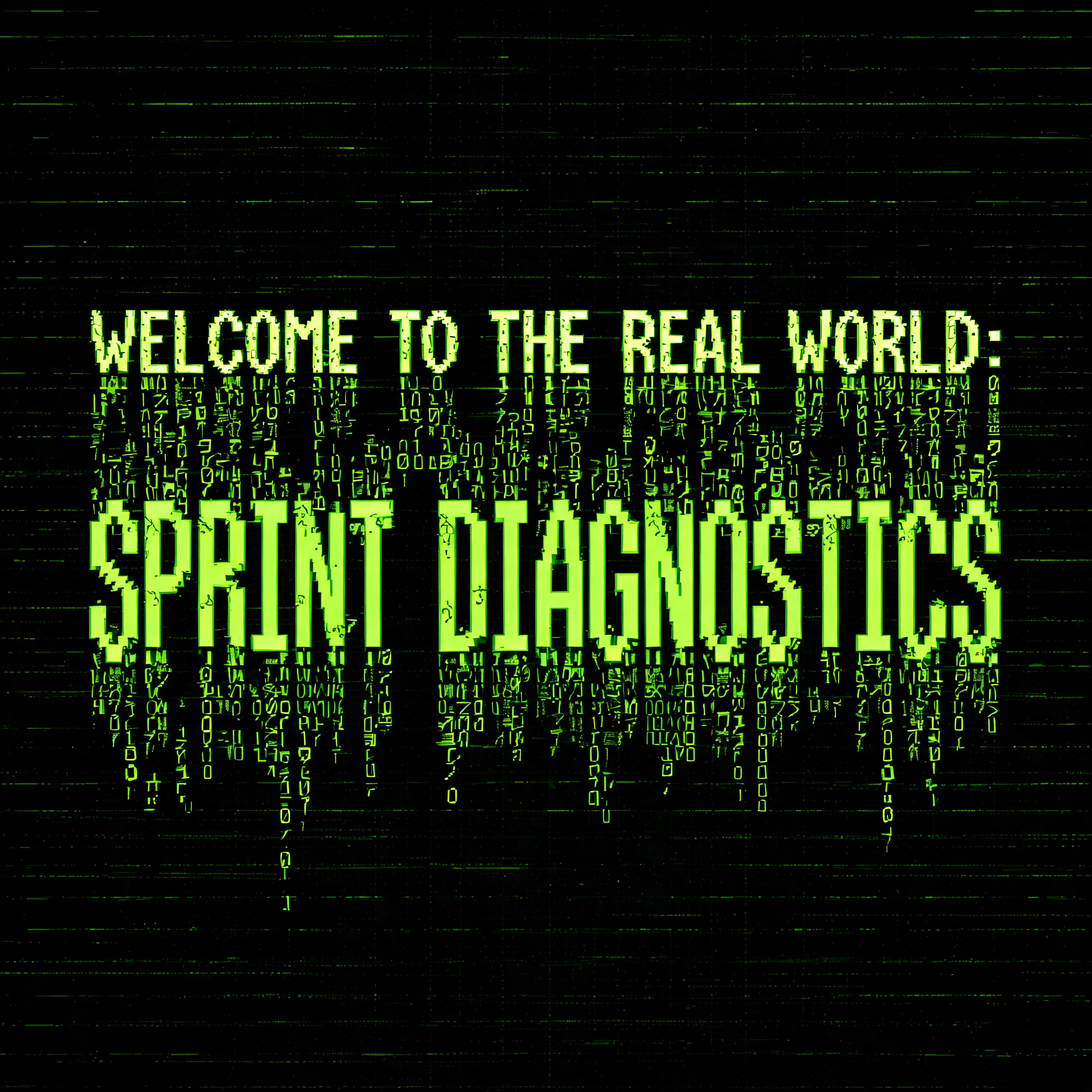 "WELCOME TO THE REAL WORLD: SPRINT DIAGNOSTICS" — Cyberpunk Data Stream | AI Text Effect Generator