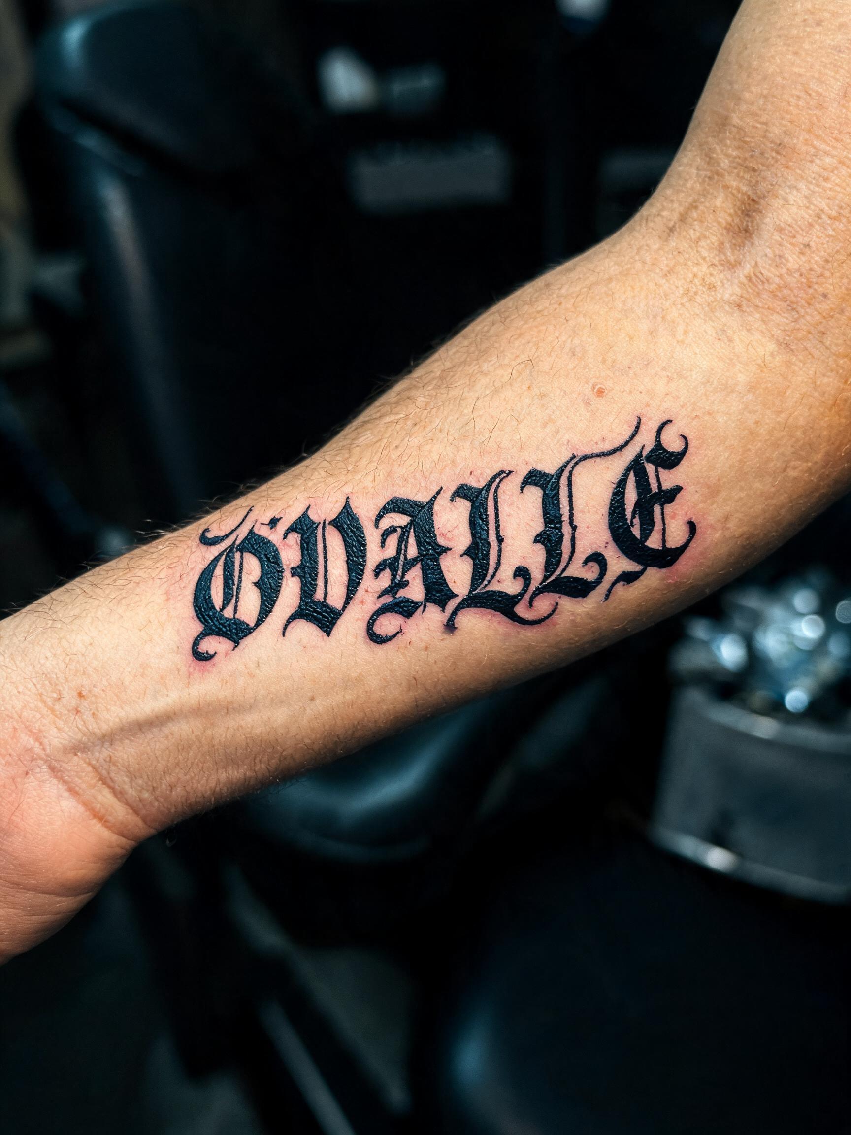 "OVALLE" — Tattoo | AI Text Effect Generator