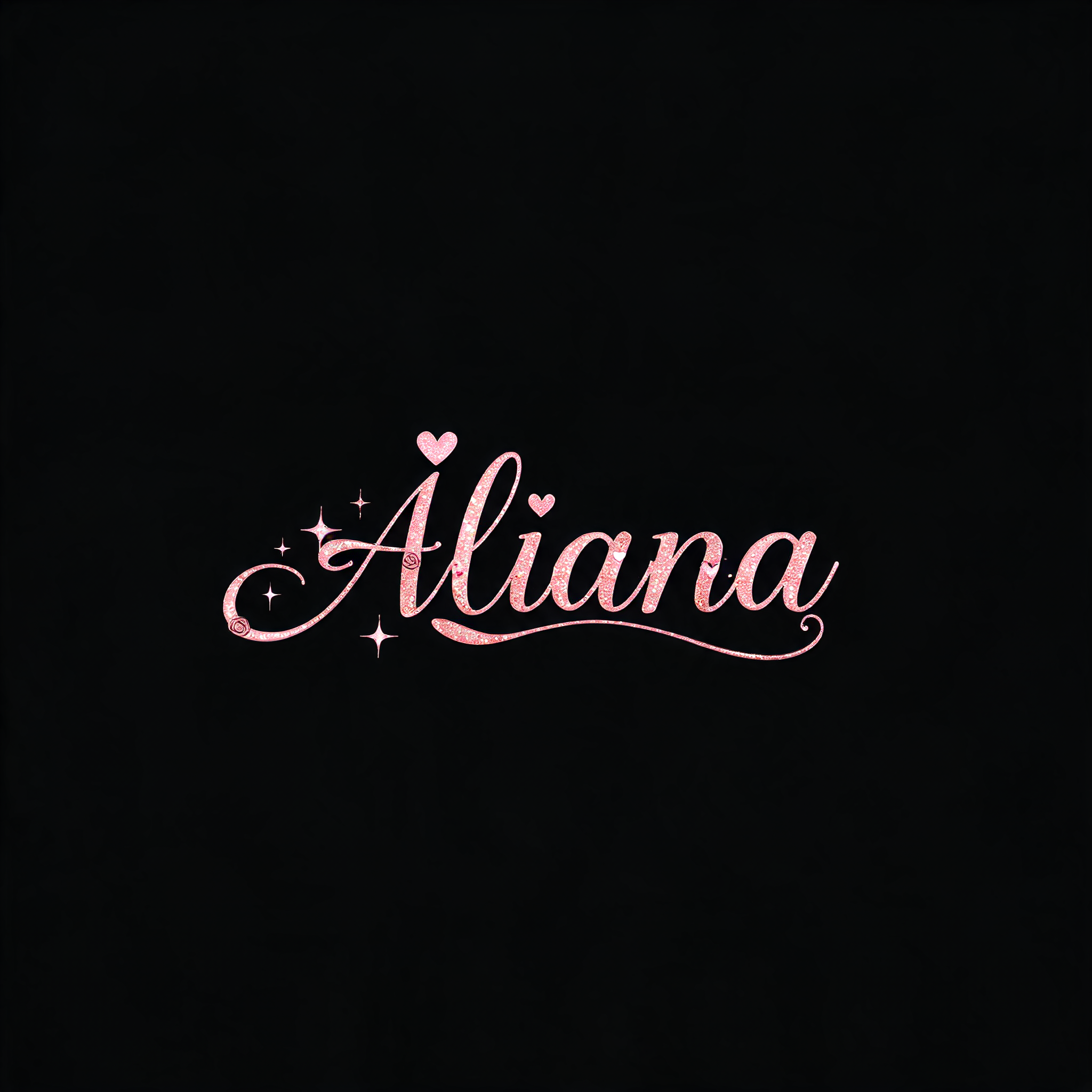 "Aliana" — Cursive Aesthetic text effect