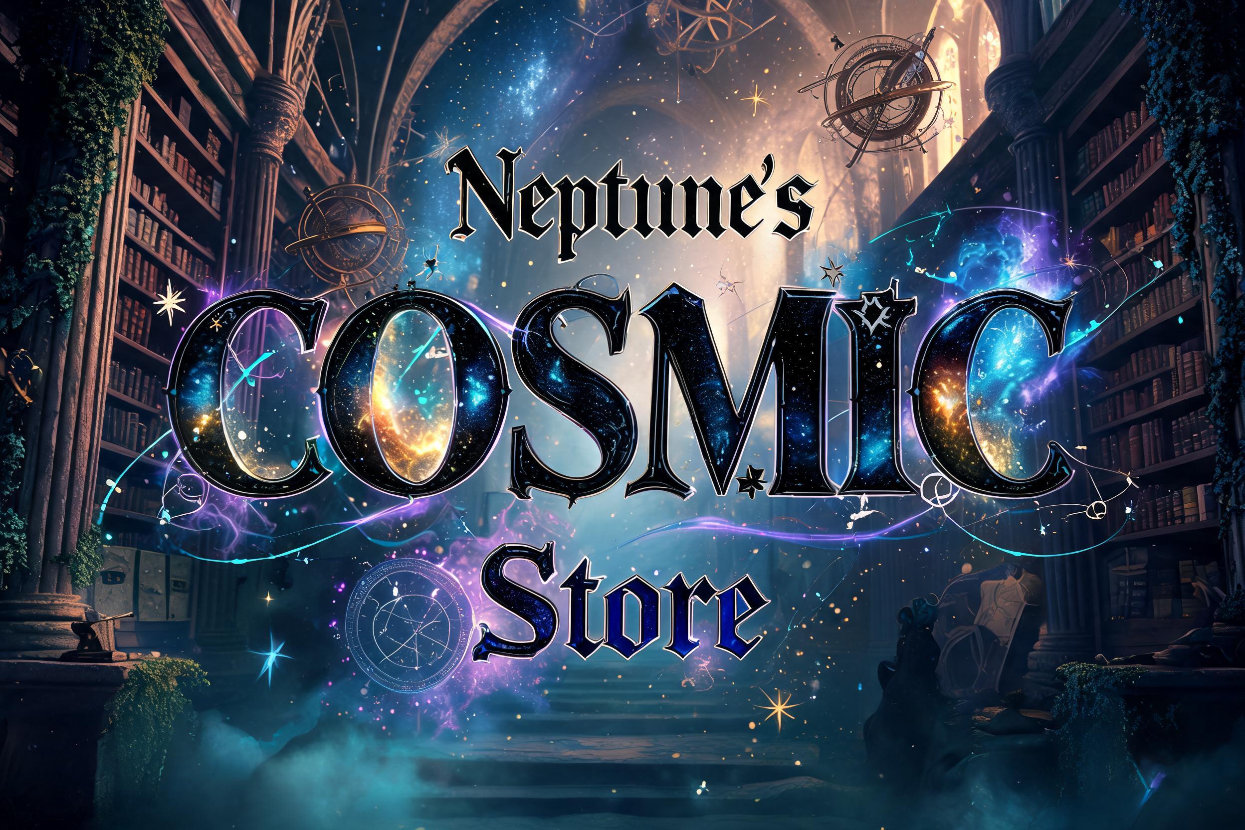 "Neptune's Cosmic Store" — Magic Fantasy text effect