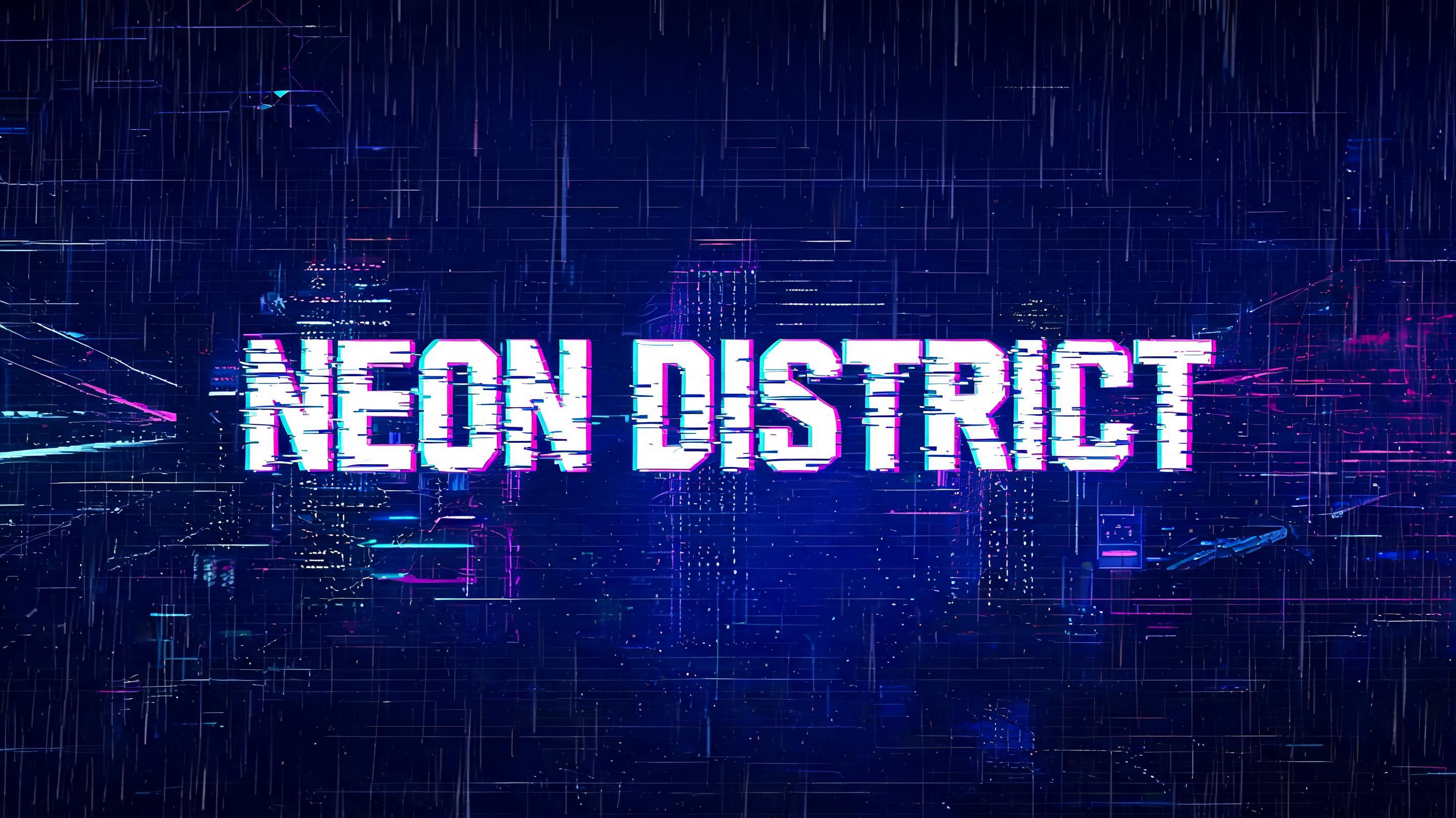 "NEON DISTRICT" — Cyberpunk | AI Text Effect Generator