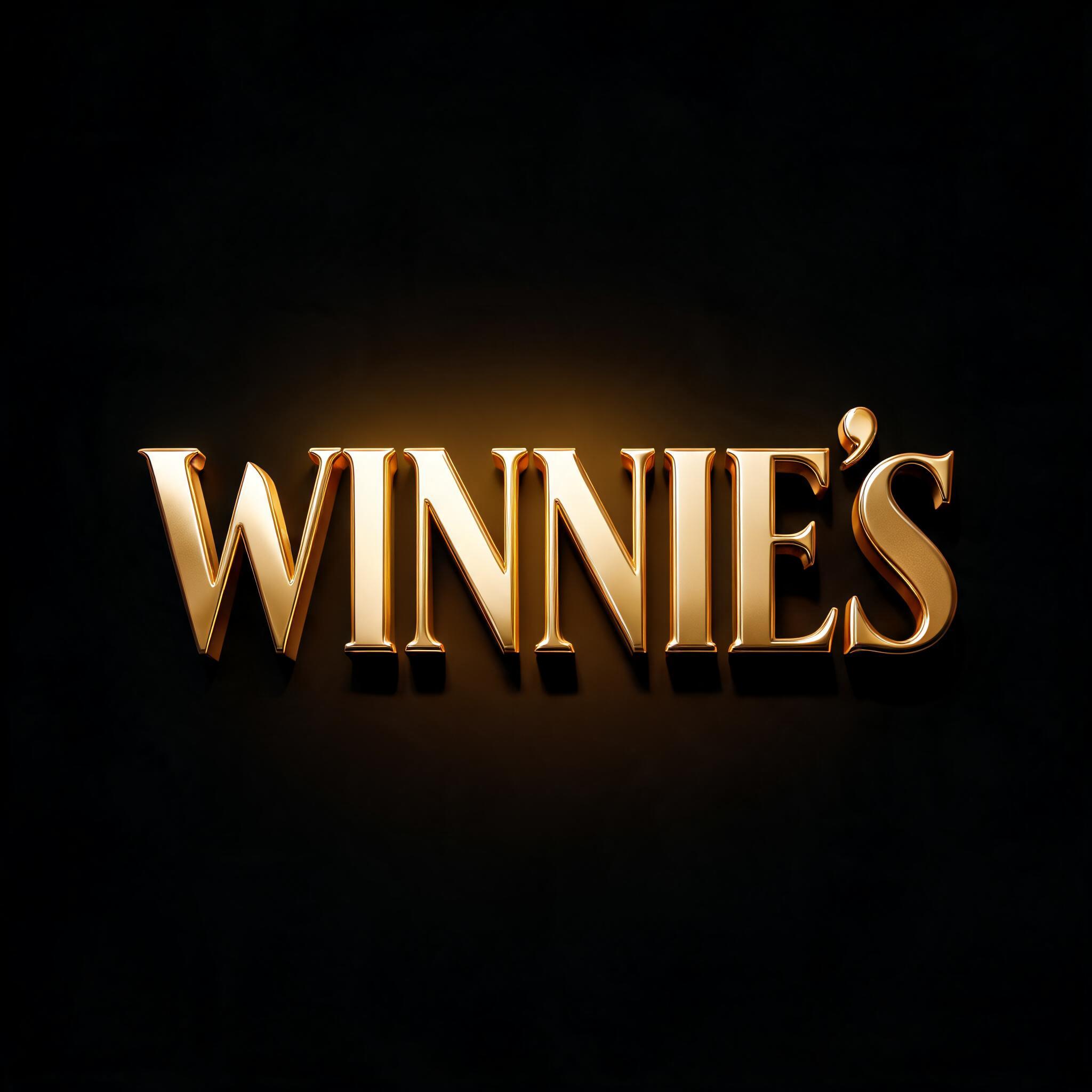 "WINNIE’S" — 3d Bold Gold | AI Text Effect Generator