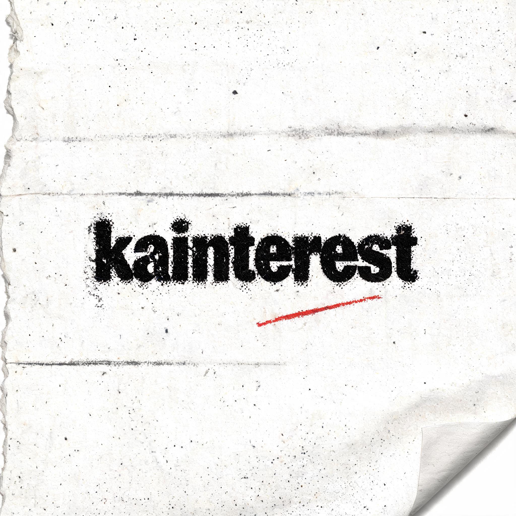 "kainterest" — Grunge text effect