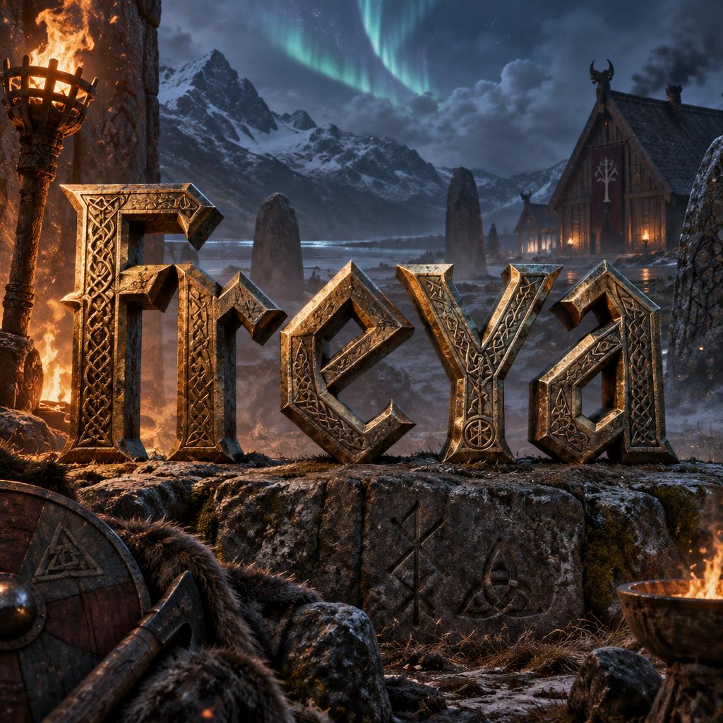 "Freya" — Viking | AI Text Effect Generator