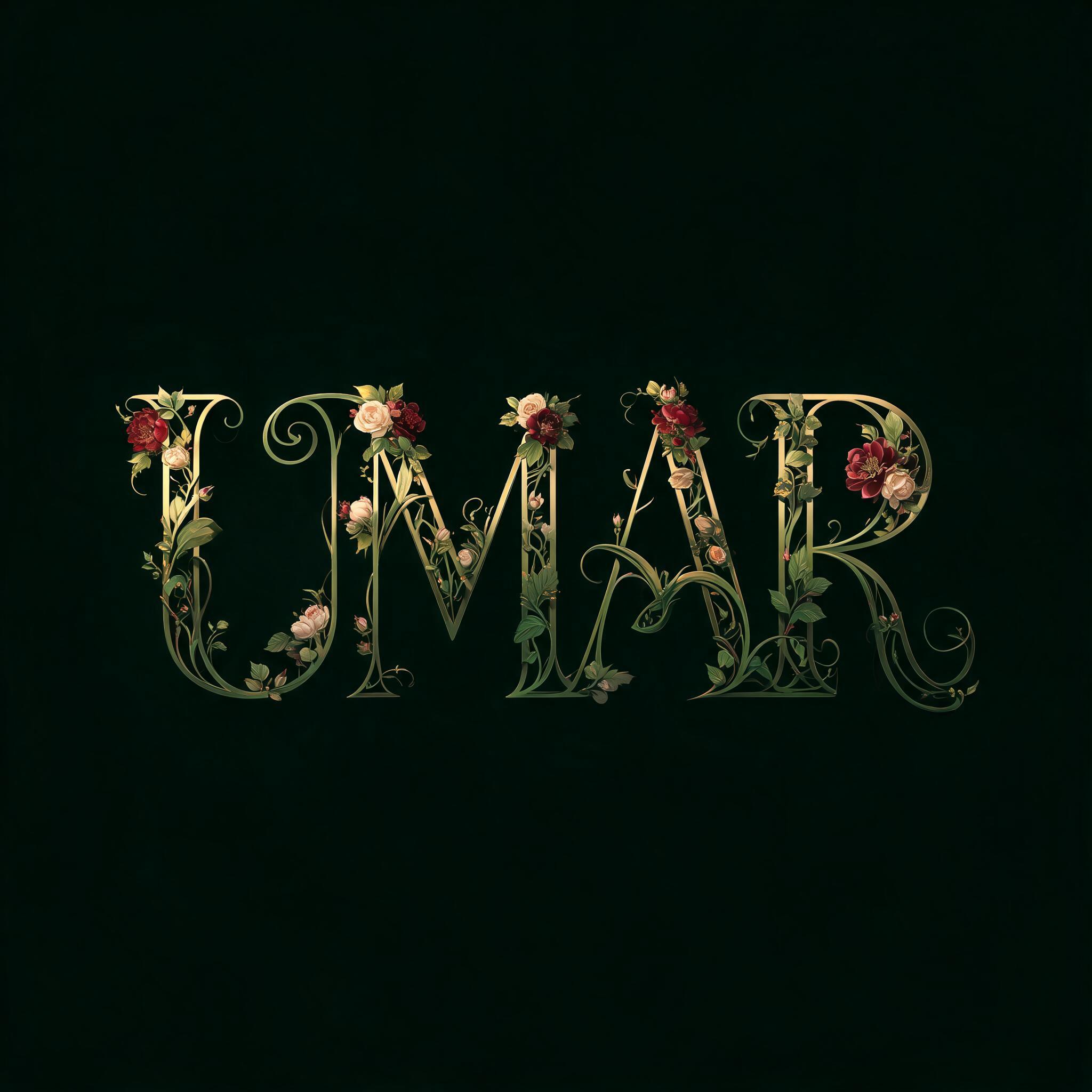 "UMAR" — Floral | AI Text Effect Generator