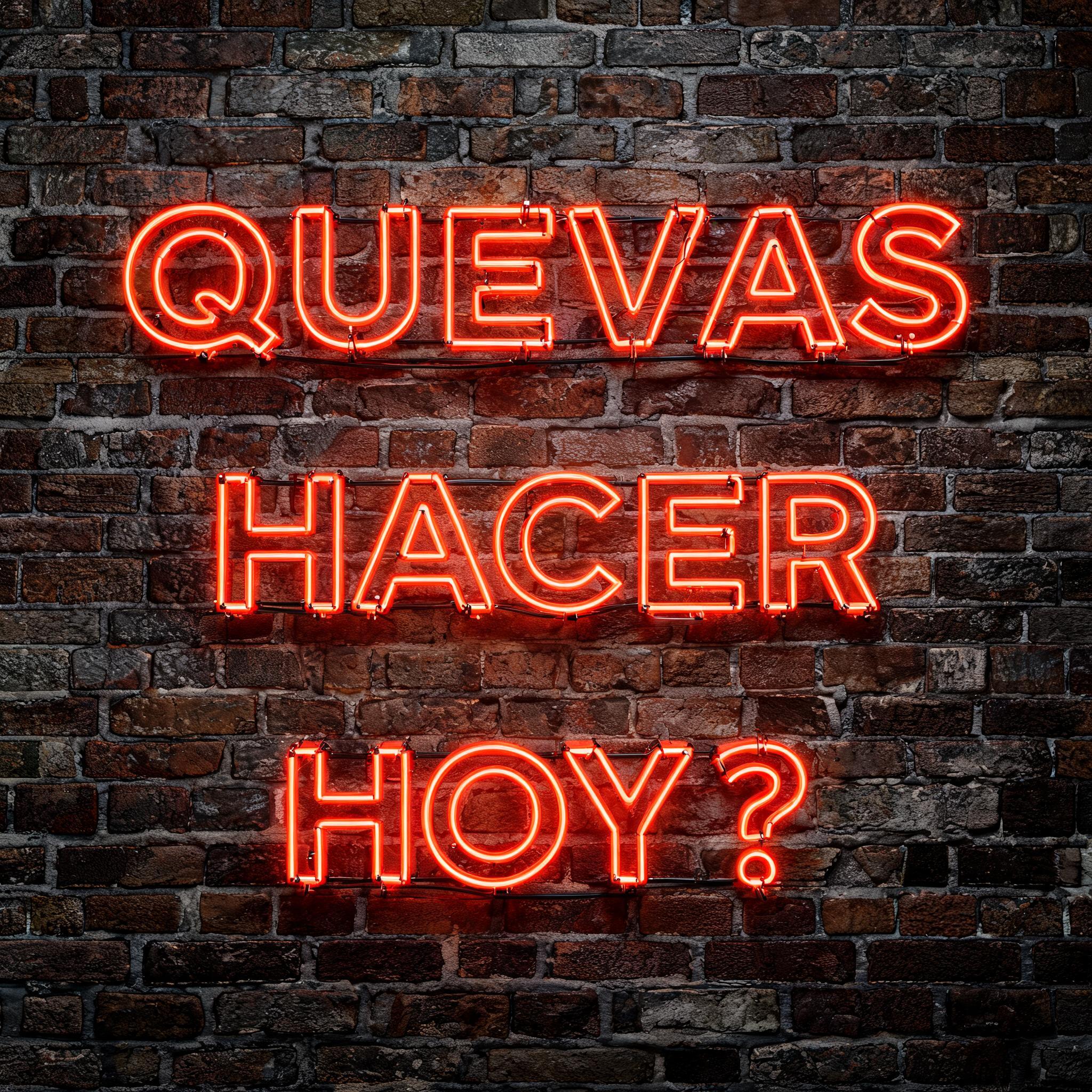 "Q U E V A S H A C E R H O Y ?" — Neon Glow | AI Text Effect Generator
