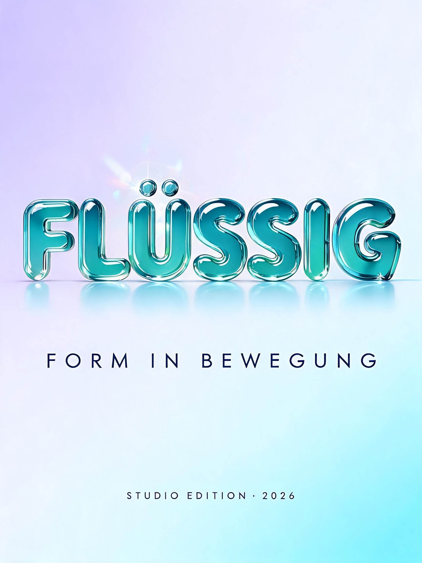 "Mach mir Flüssig-Buchstaben mit «Flüssig» für ein Poster" — Glass Liquid | AI Text Effect Generator