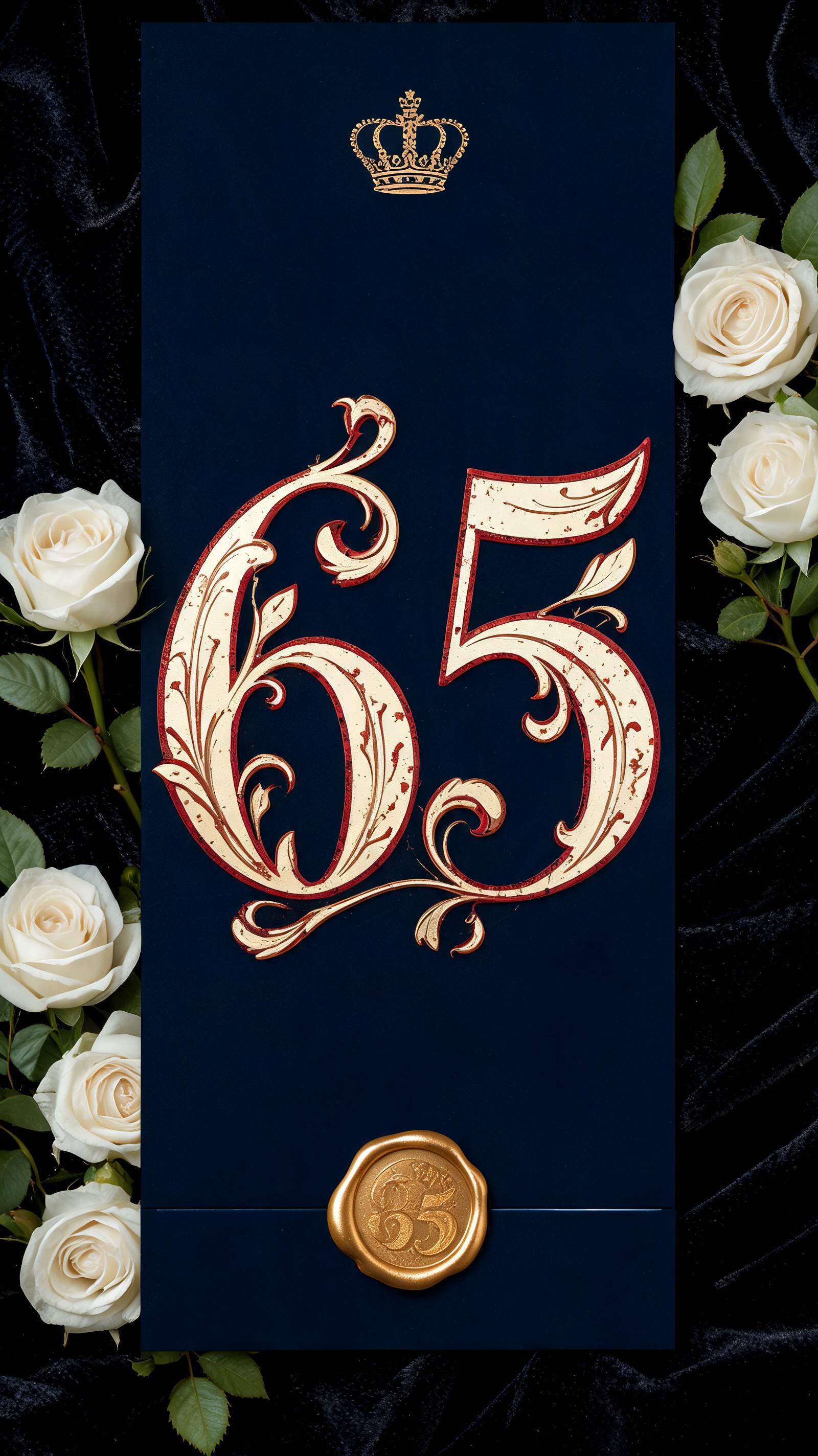 "65" — Vintage | AI Text Effect Generator