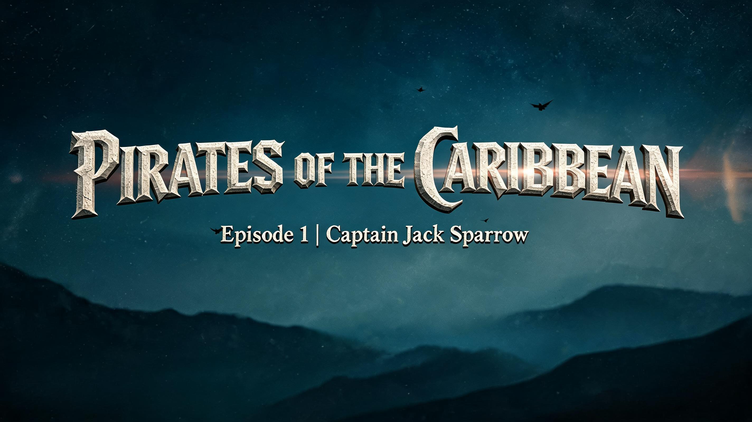 "Pirates of the Caribbean | Episode 1 | Captain Jack Sparrow

" — Cinematic Netflix | AI Text Effect Generator