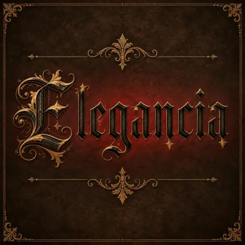 "Elegancia" — Gothic Font text effect