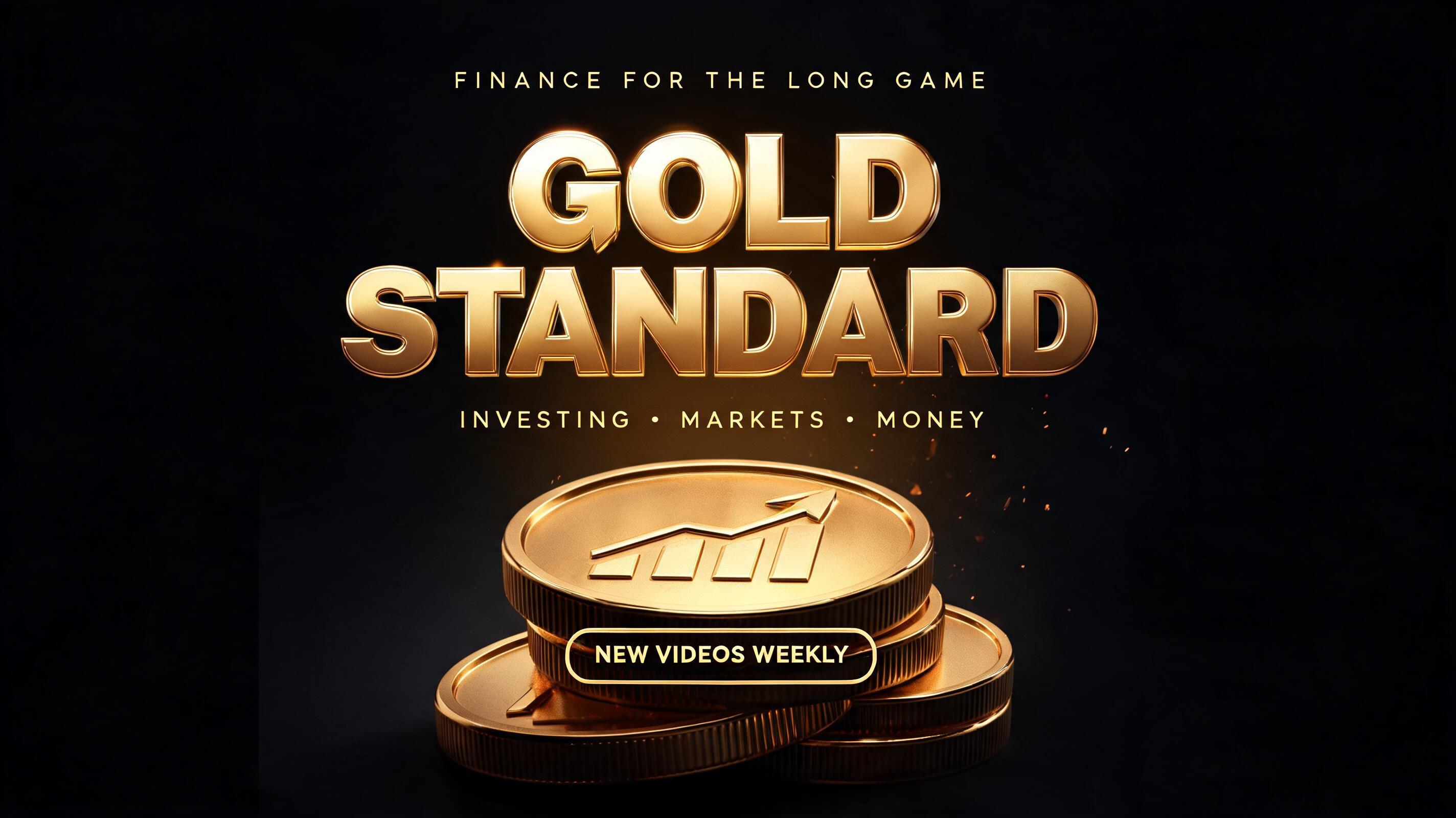 "GOLD
STANDARD
FINANCE FOR THE LONG GAME
INVESTING  •  MARKETS  •  MONEY
NEW VIDEOS WEEKLY" — 3d Bold Gold | AI Text Effect Generator