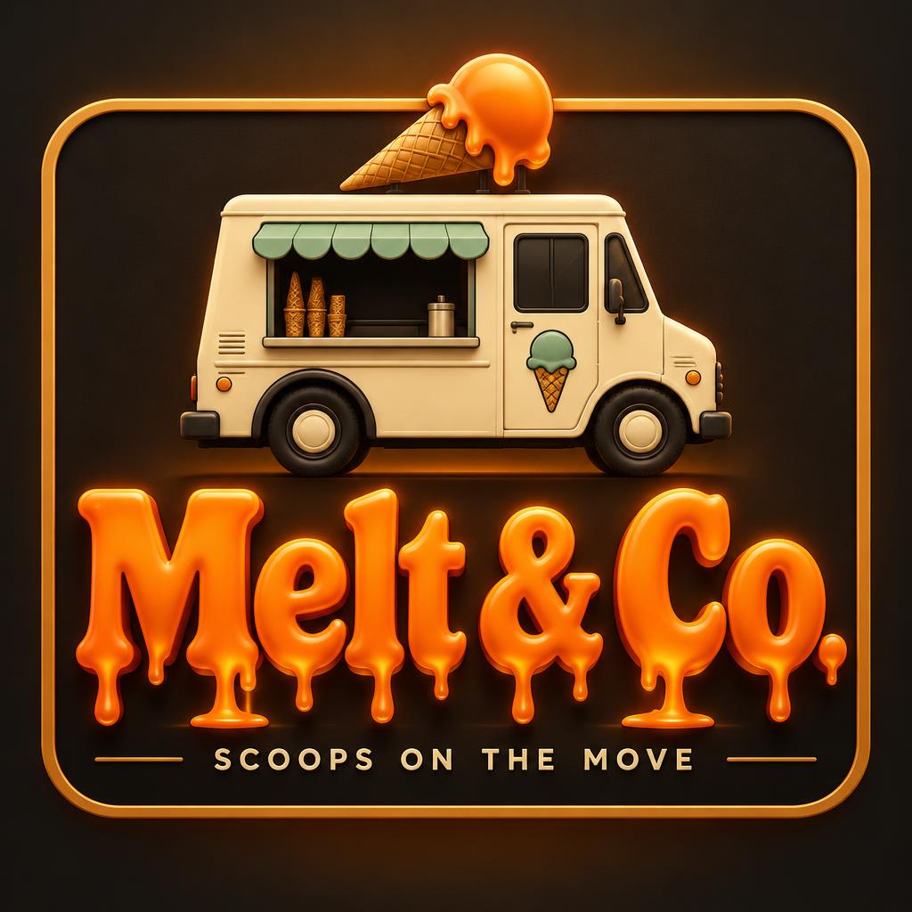 "Melt & Co.
SCOOPS ON THE MOVE" — Drip Font Melting | AI Text Effect Generator
