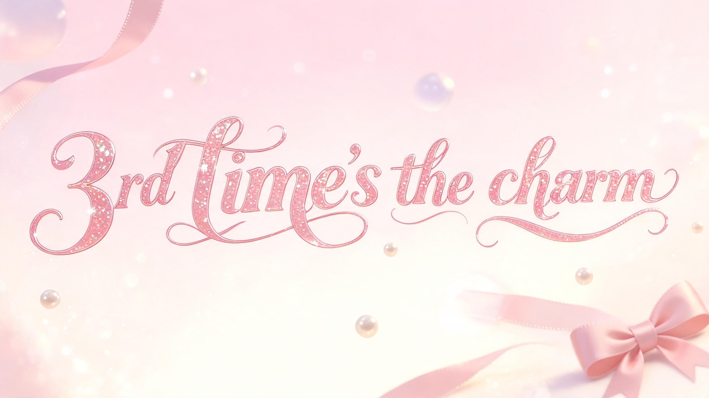 "3rd time's the charm" — Cursive Aesthetic text effect