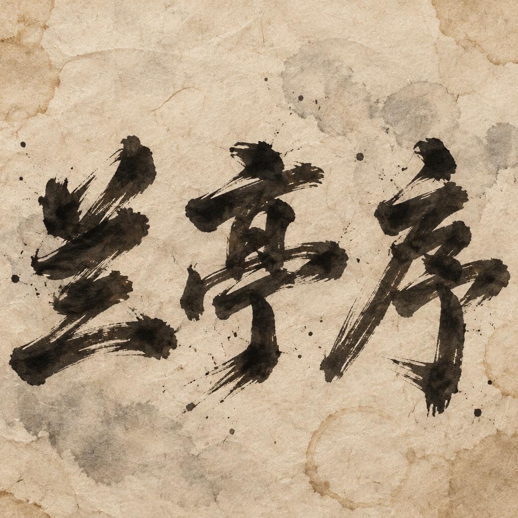 "兰亭序" — Brush Stroke | AI Text Effect Generator