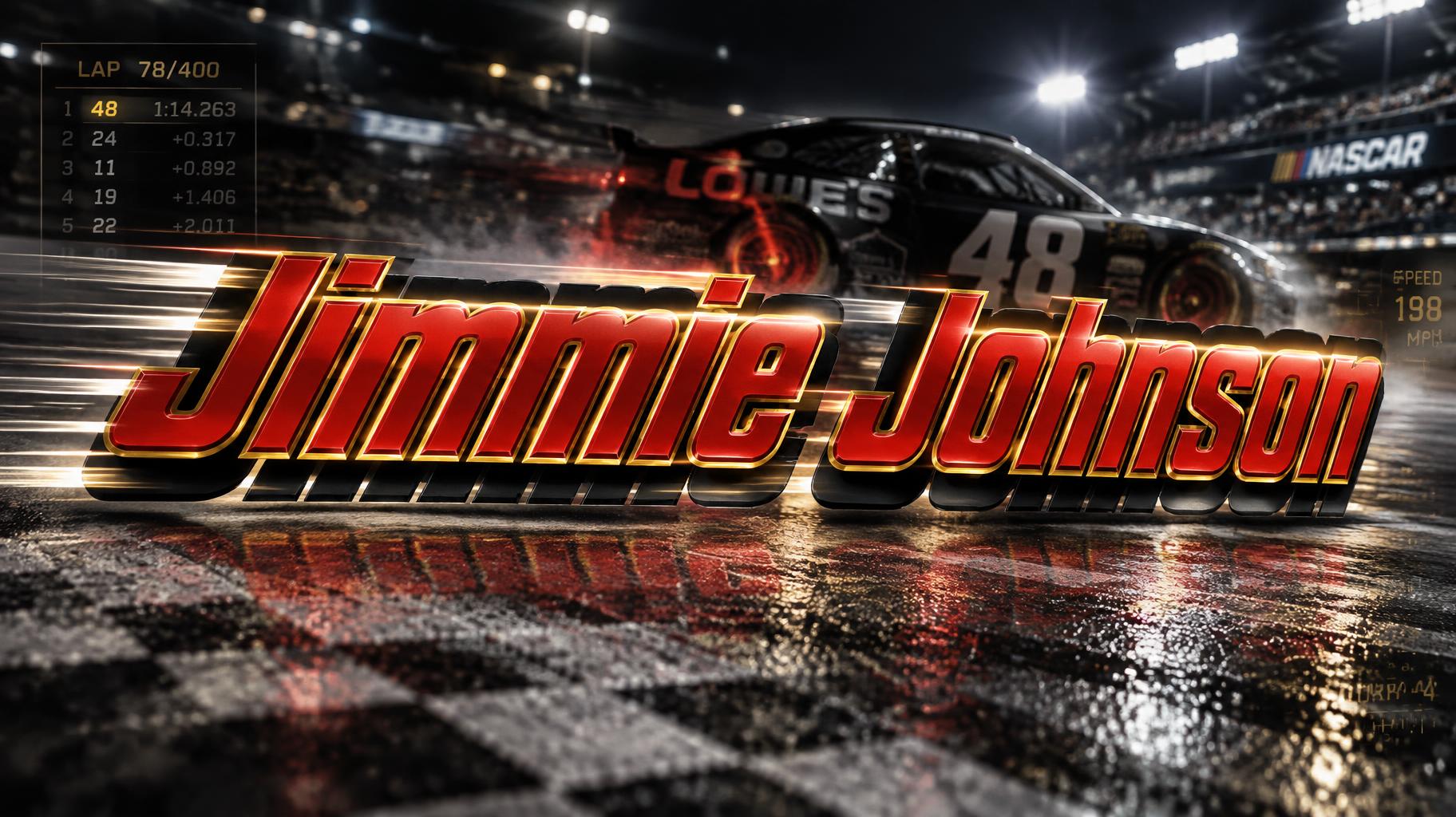 "Jimmie Johnson" — Racing | AI Text Effect Generator