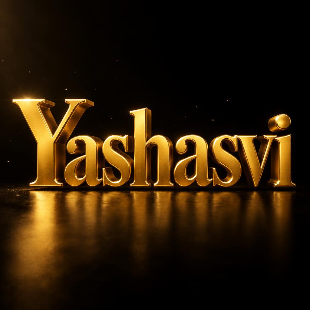 "Yashasvi" — 3d Bold Gold | AI Text Effect Generator
