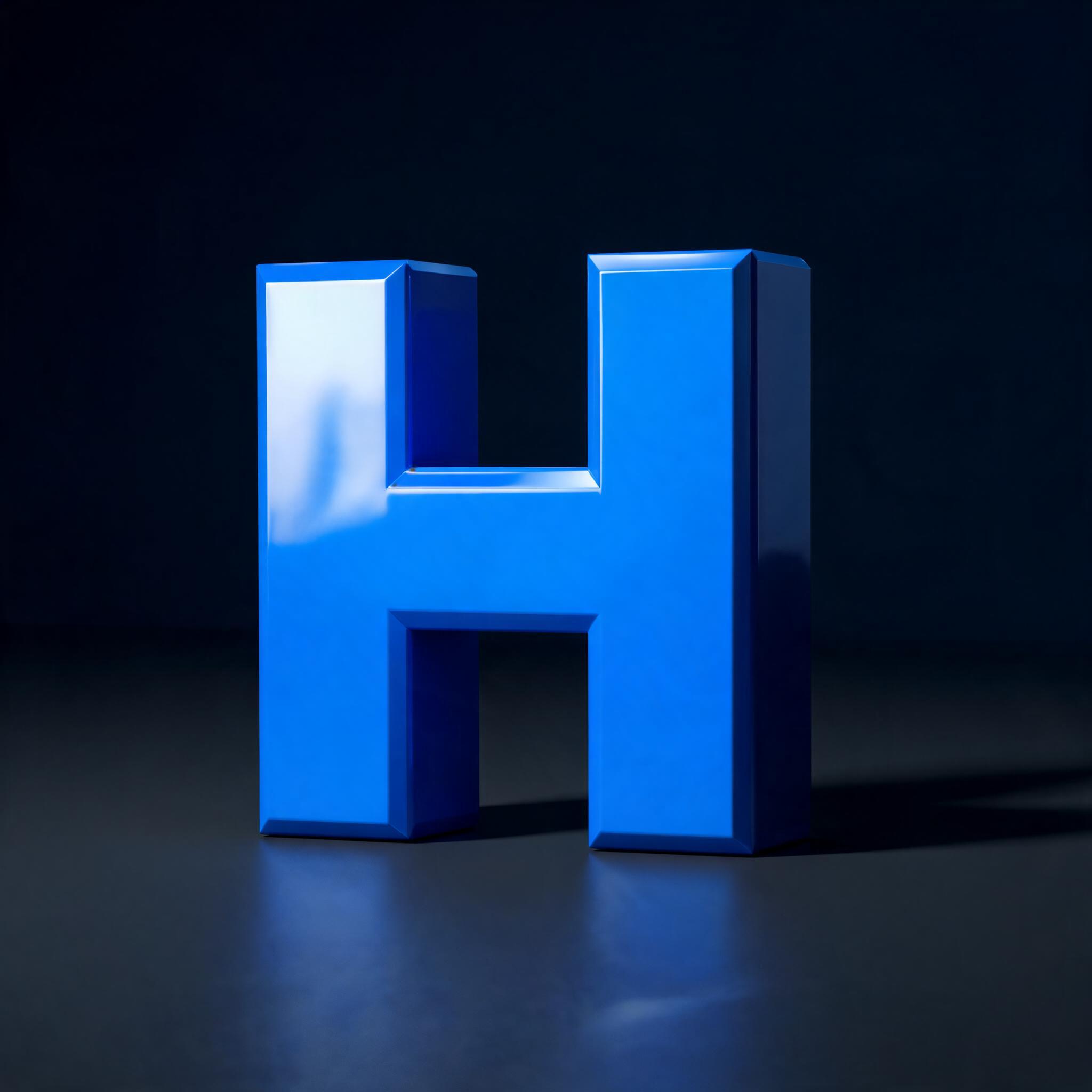 "H" — 3d Bold | AI Text Effect Generator