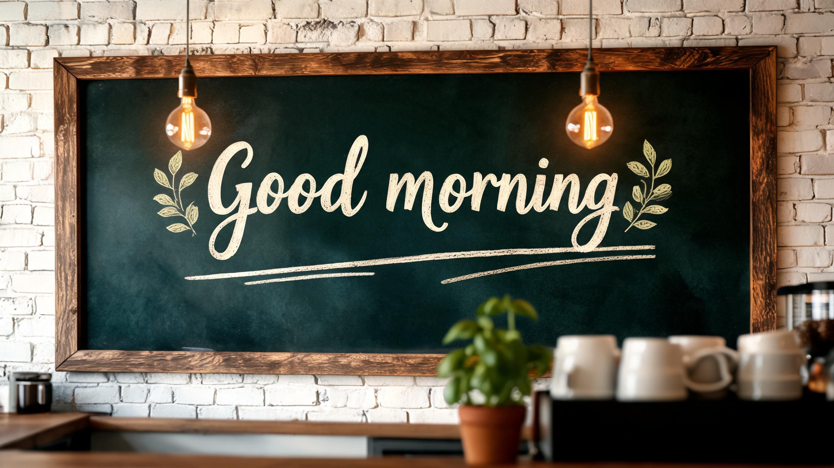 "Good morning" — Chalk | AI Text Effect Generator
