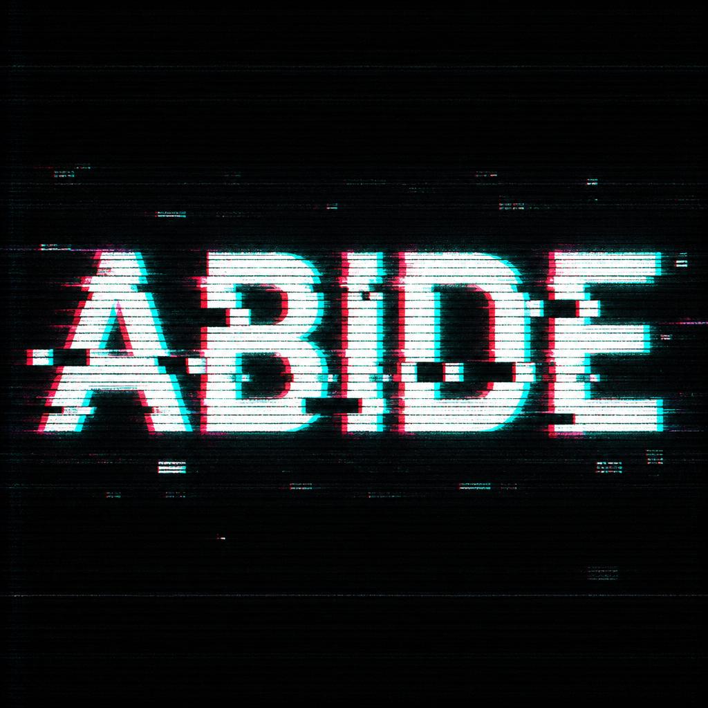"ABIDE" — Glitch | AI Text Effect Generator