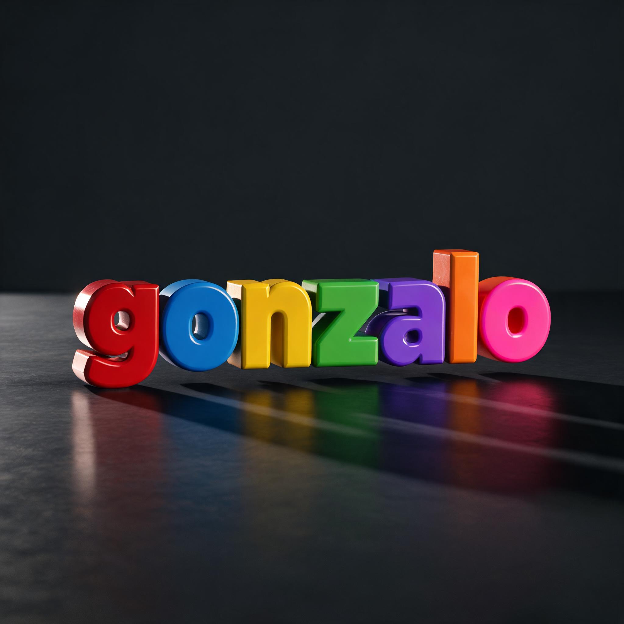 "gonzalo" — 3d Bold | AI Text Effect Generator