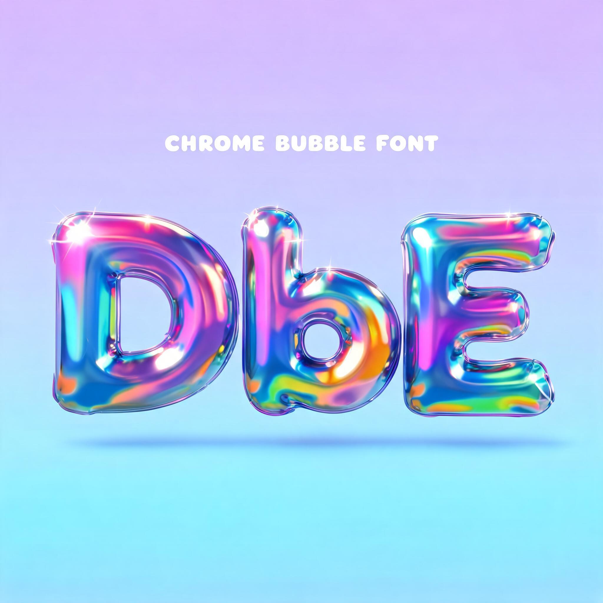 "DbE" — Y2k Chrome | AI Text Effect Generator