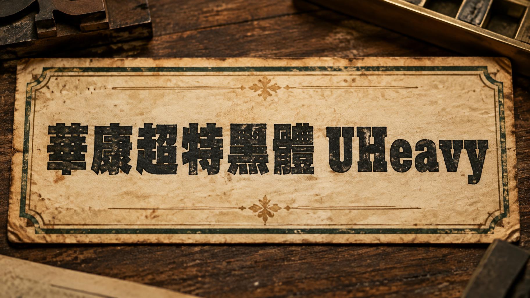 "華康超特黑體 UHeavy" — Vintage | AI Text Effect Generator