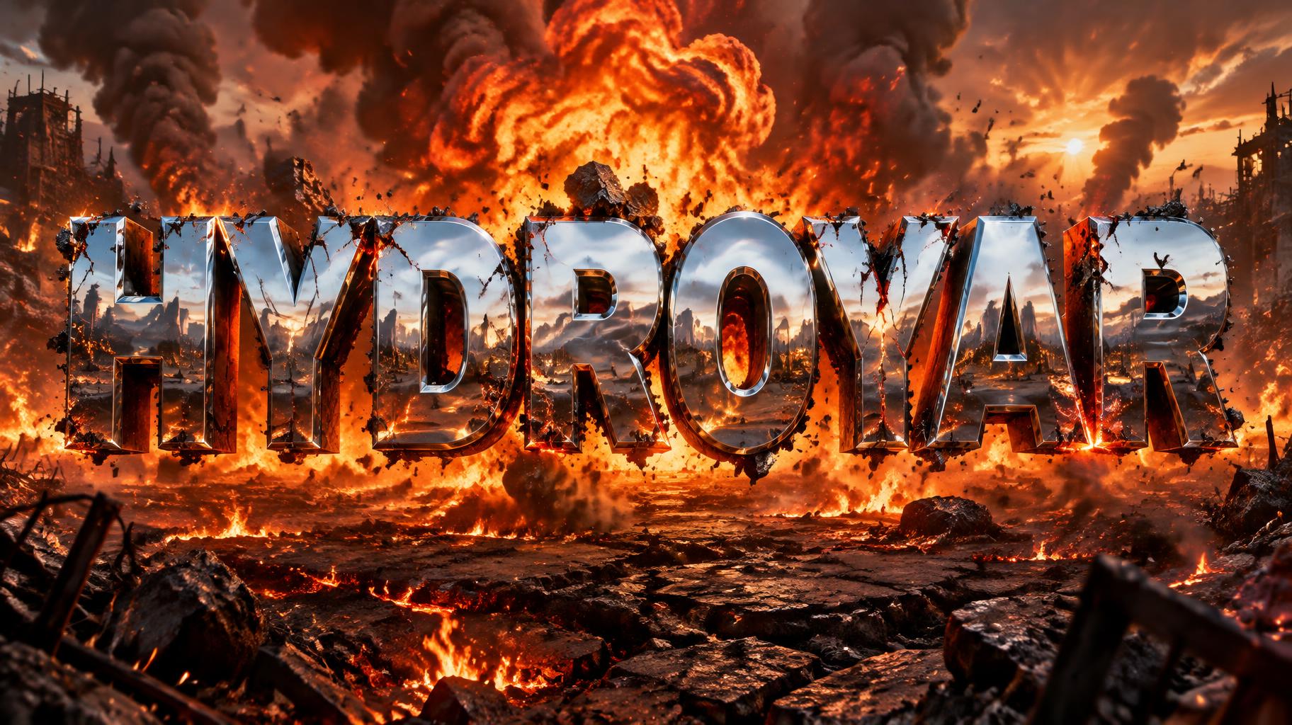 "HYDROYAR" — Post Apocalyptic text effect