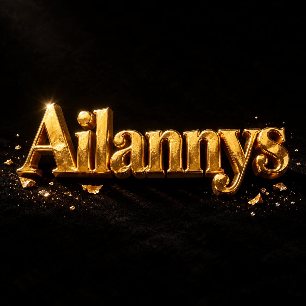 "Ailannys" — Luxury Gold | AI Text Effect Generator