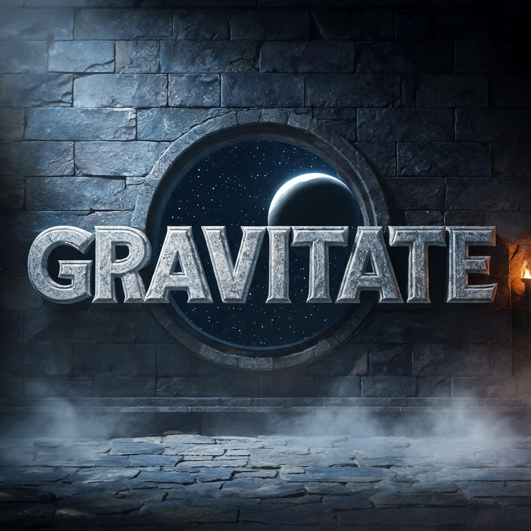 "Gravitate" —  | AI Text Effect Generator