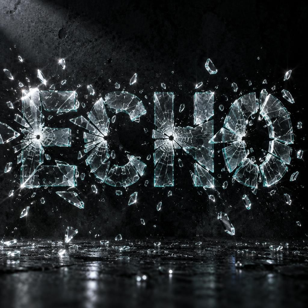 "ECHO" — Glass Broken | AI Text Effect Generator