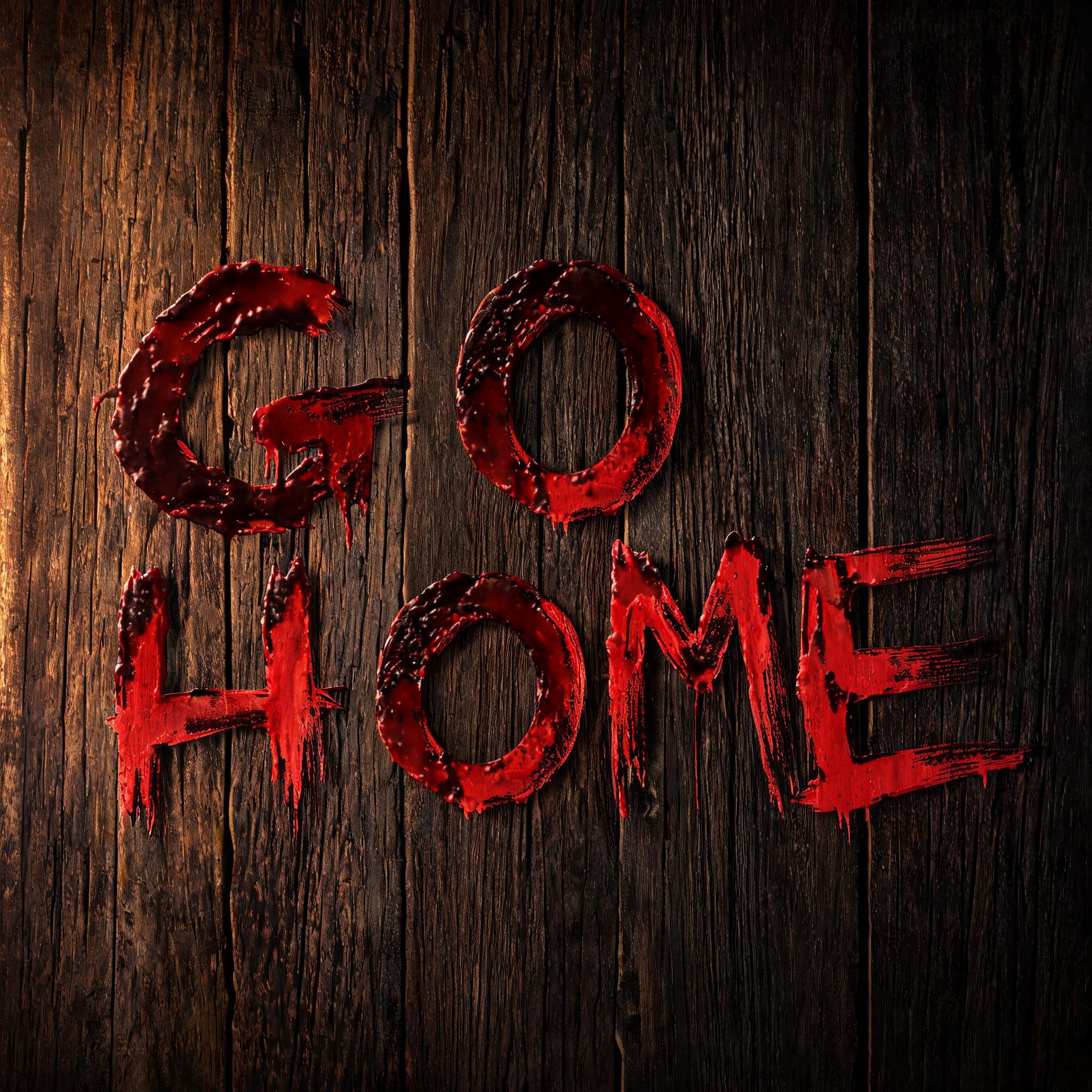 "GO HOME" — Drip Font Blood | AI Text Effect Generator