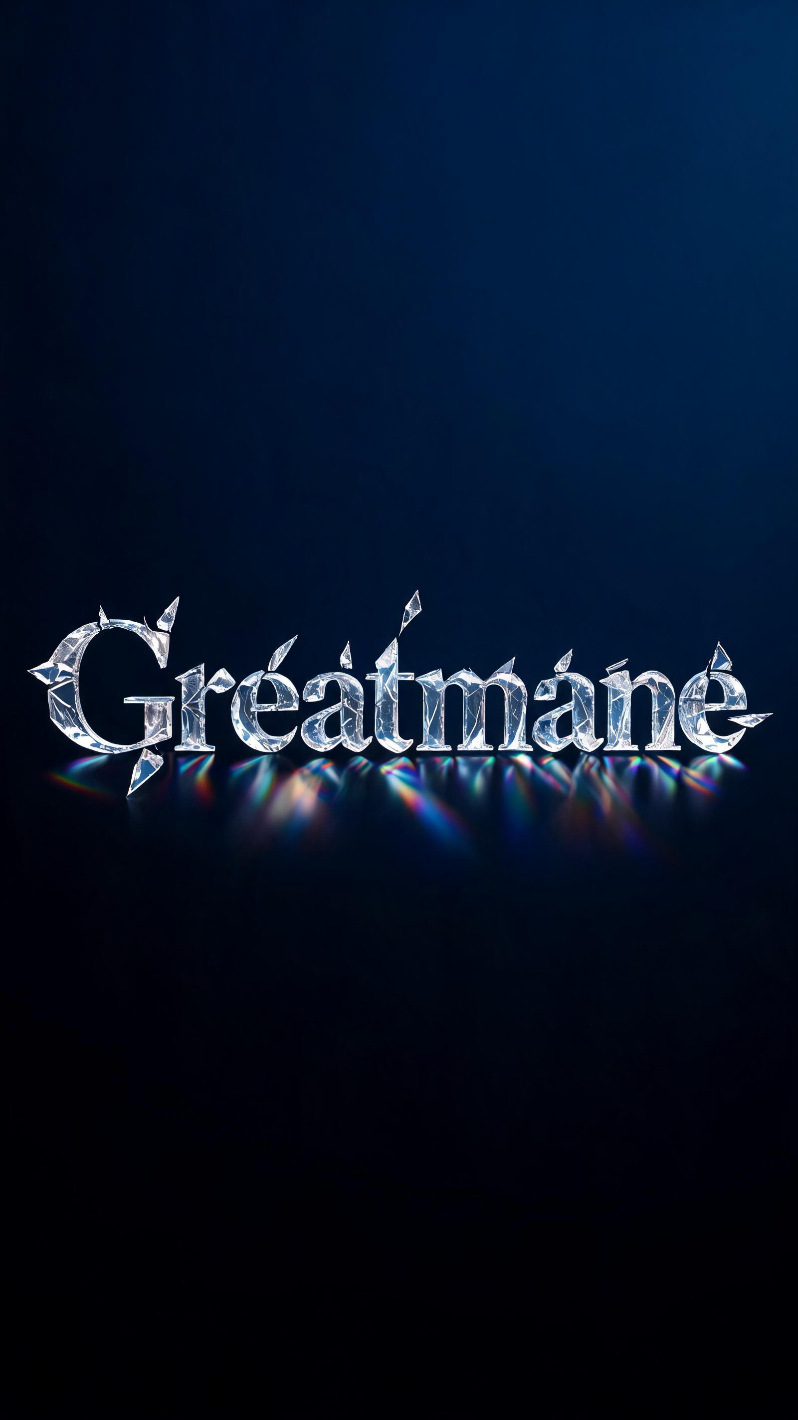 "Greatmane" — Glass | AI Text Effect Generator