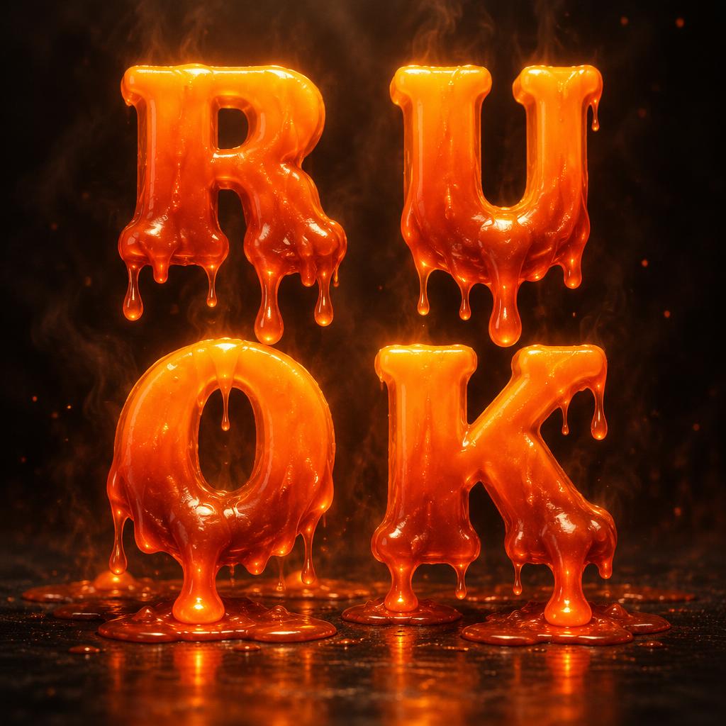 "R U
O K" — Drip Font Melting | AI Text Effect Generator