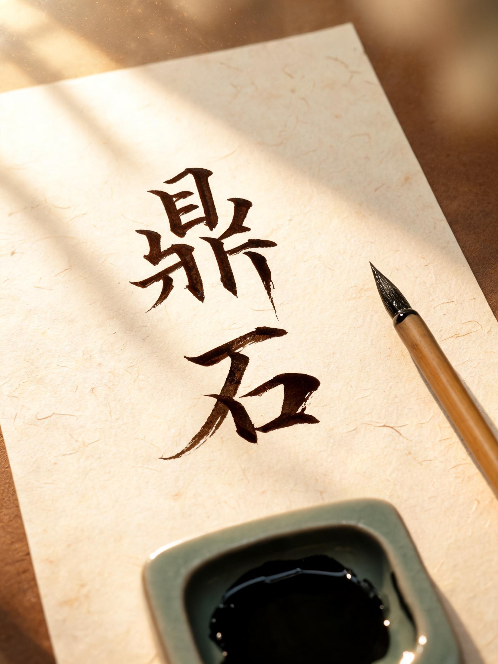 "鼎石" — Handwritten Script | AI Text Effect Generator