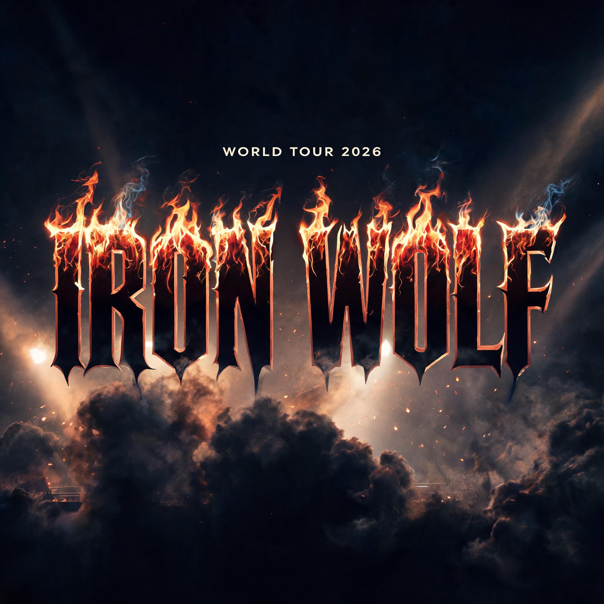 "IRON WOLF
WORLD TOUR 2026" — Fire Smoke | AI Text Effect Generator